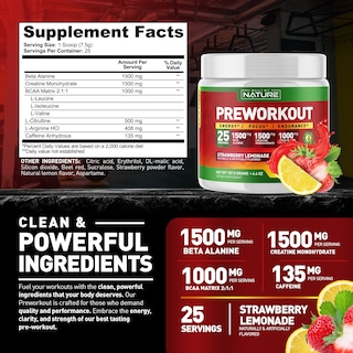 Foto 7 | Polvo Para Antes Del Entrenamiento Fabricado Por La Naturaleza Con Beta Alanina 25 Dosis - Venta Internacional.