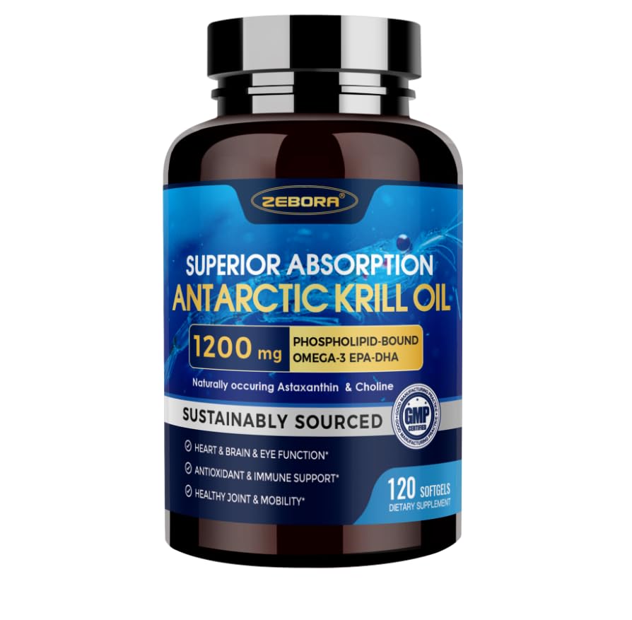 Foto 2 pulgar | Suplemento De Aceite De Krill Zebora 1200 Mg De Omega 3 Con Astaxantina - Venta Internacional.