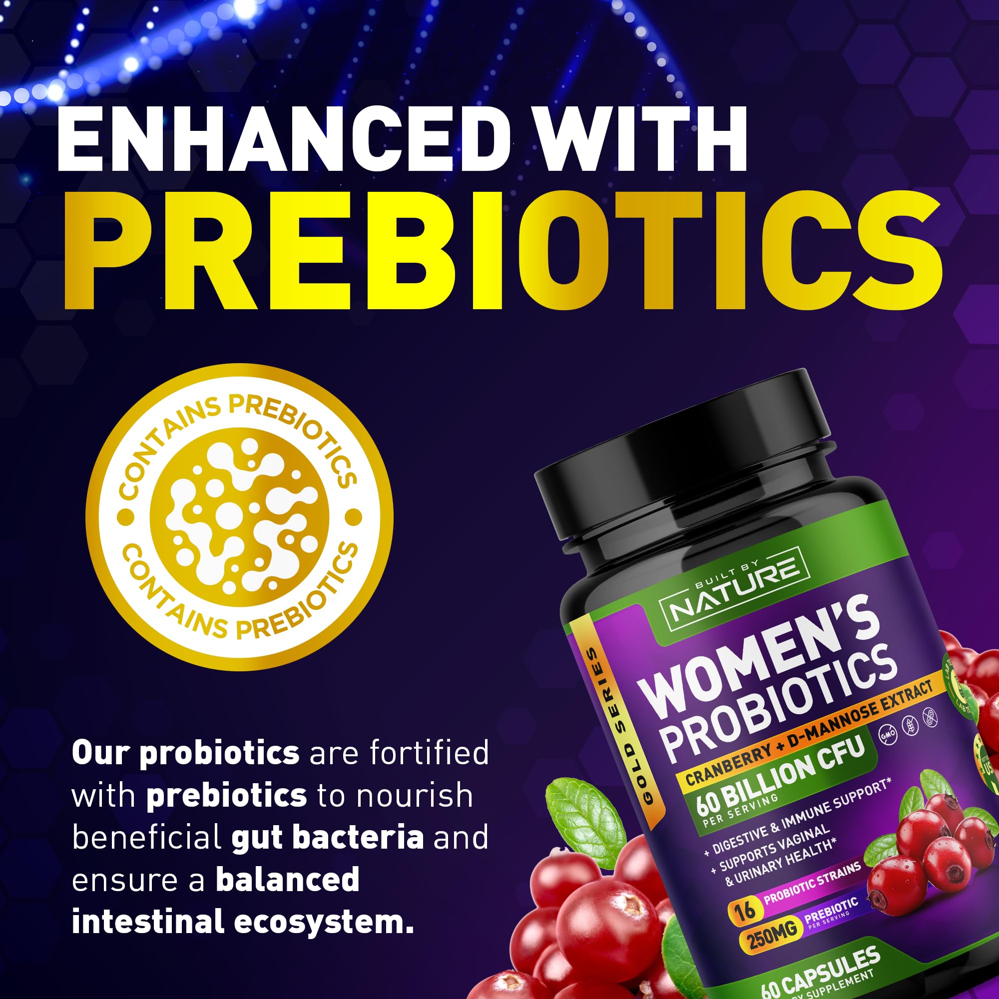 Foto 5 | Probióticos Creados Por La Naturaleza: 60 Mil Millones De Ufc (16 Cepas) Para Mujeres - Venta Internacional.