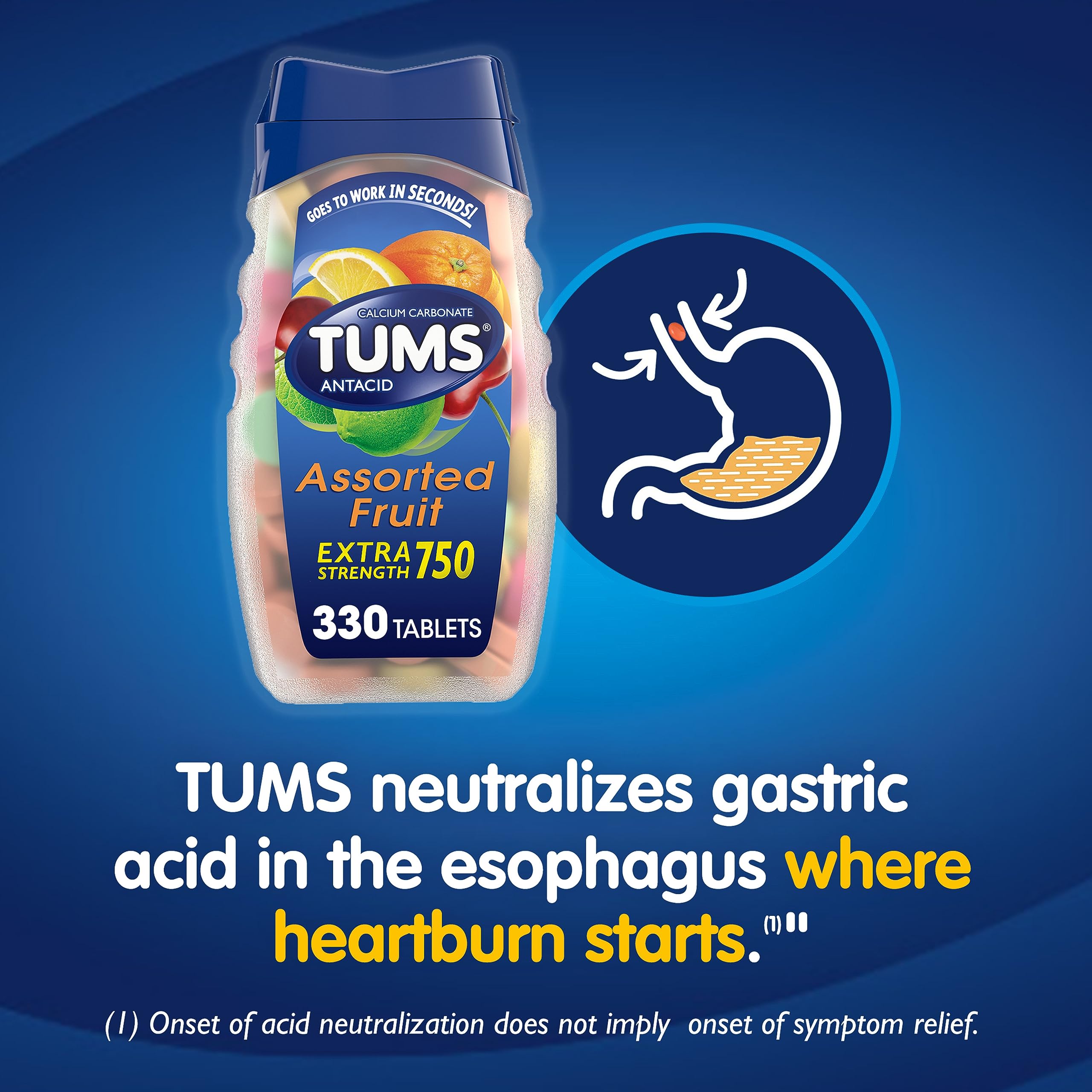 Foto 5 | Tabletas Antiácidas Masticables Tums Extra Strength 750 Mg 330 Unidades - Venta Internacional.