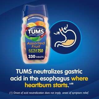 Foto 5 | Tabletas Antiácidas Masticables Tums Extra Strength 750 Mg 330 Unidades - Venta Internacional.