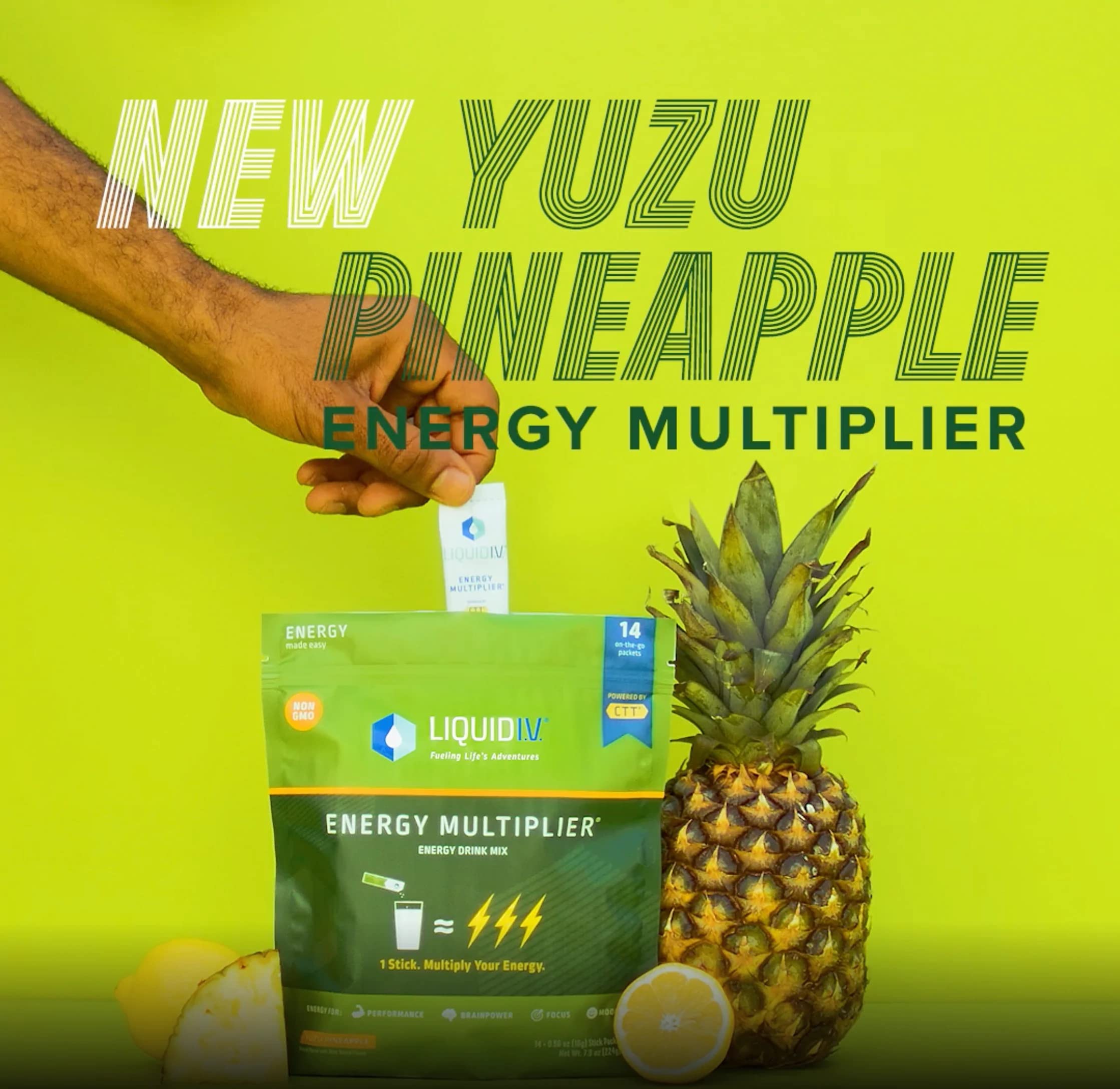 Foto 4 | Mezcla Líquida Para Bebidas Energéticas  Multiplicador De Energía Intravenosa Yuzu Pineapple - Venta Internacional.