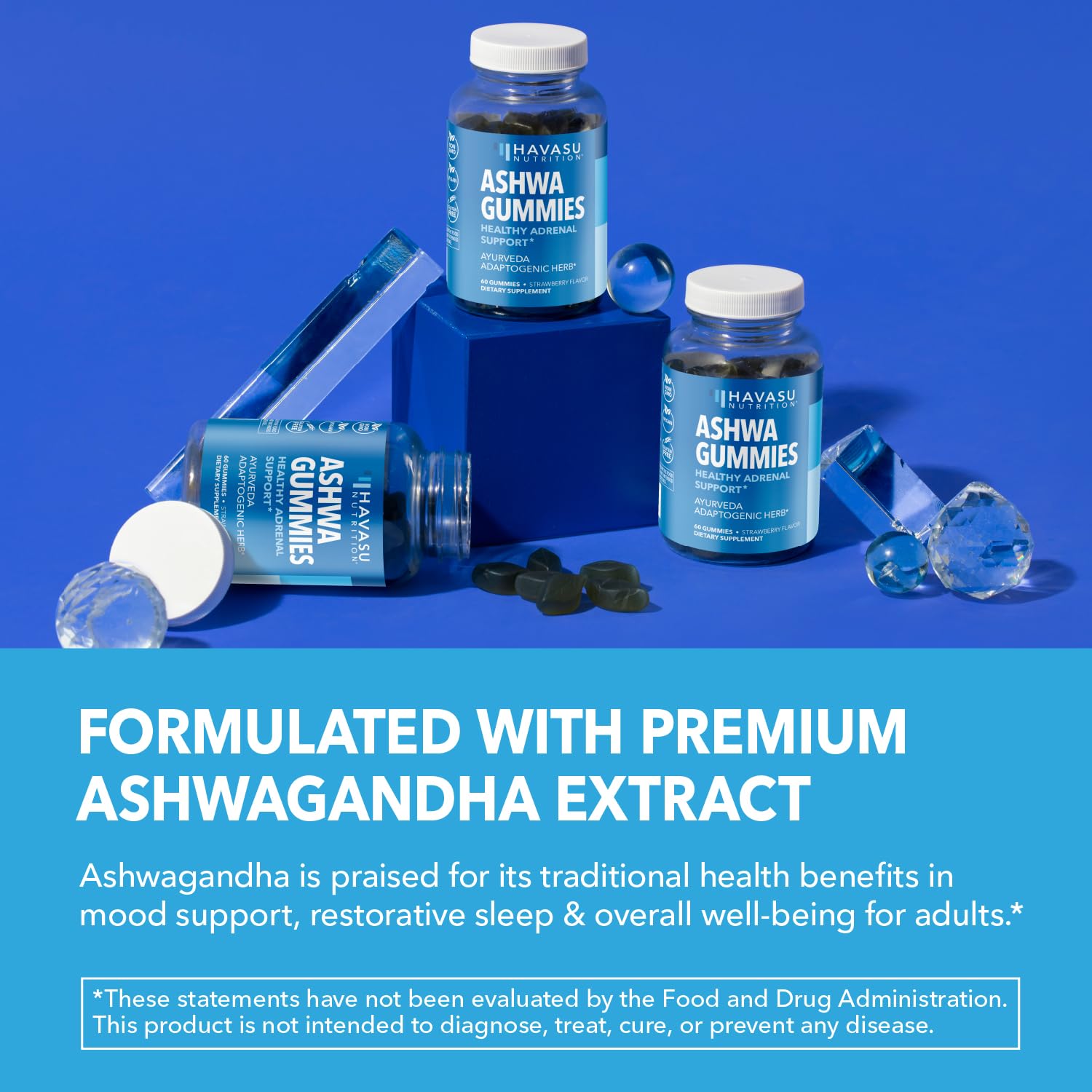 Foto 4 | Gomitas De Ashwagandha Supplement Havasu Nutrition  60 Unidades - Venta Internacional.