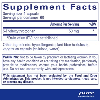 Foto 2 | Suplemento Pure Encapsulations 5-htp 50 Mg 60 Cápsulas - Venta Internacional.