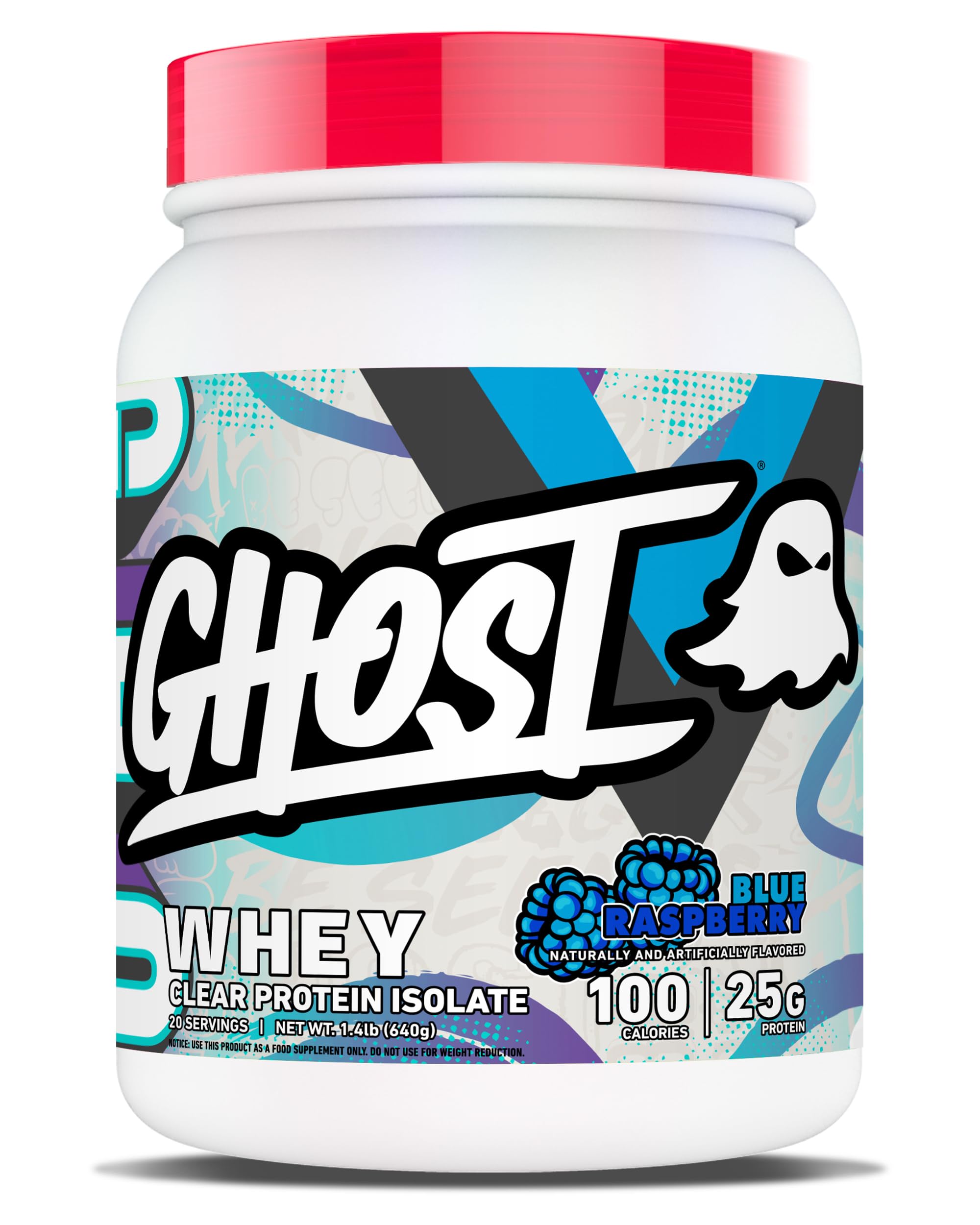 Foto 2 pulgar | Proteína En Polvo Ghost Clear Whey Isolate Blue Raspberry 640g - Venta Internacional.