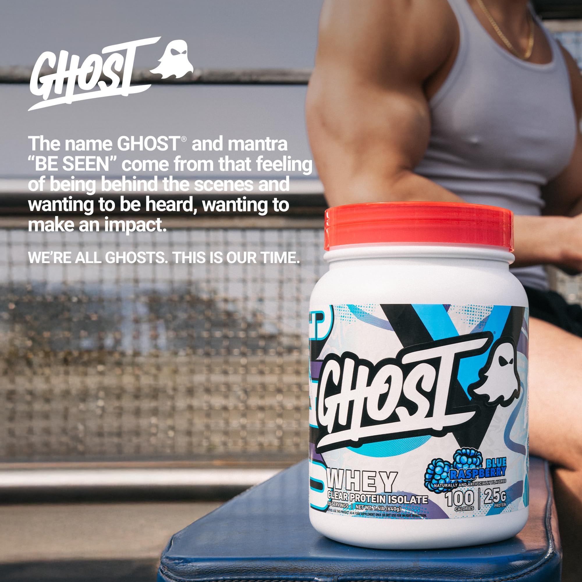 Foto 6 | Proteína En Polvo Ghost Clear Whey Isolate Blue Raspberry 640g - Venta Internacional.