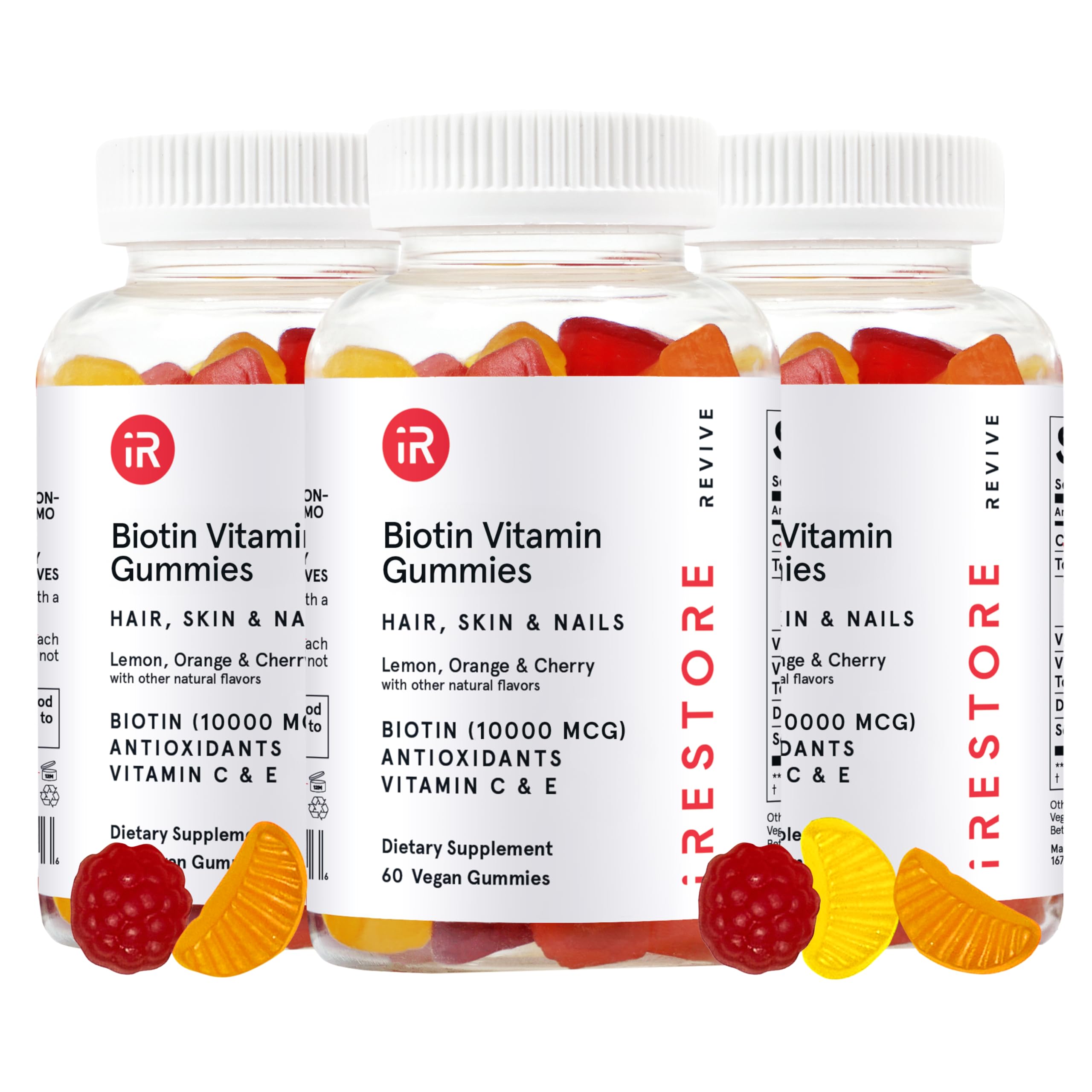Foto 1 | Gominolas Para El Cabello Con Vitaminas Irestore Biotina De 10 000 Mcg Para Mujeres Y Hombres - Venta Internacional.