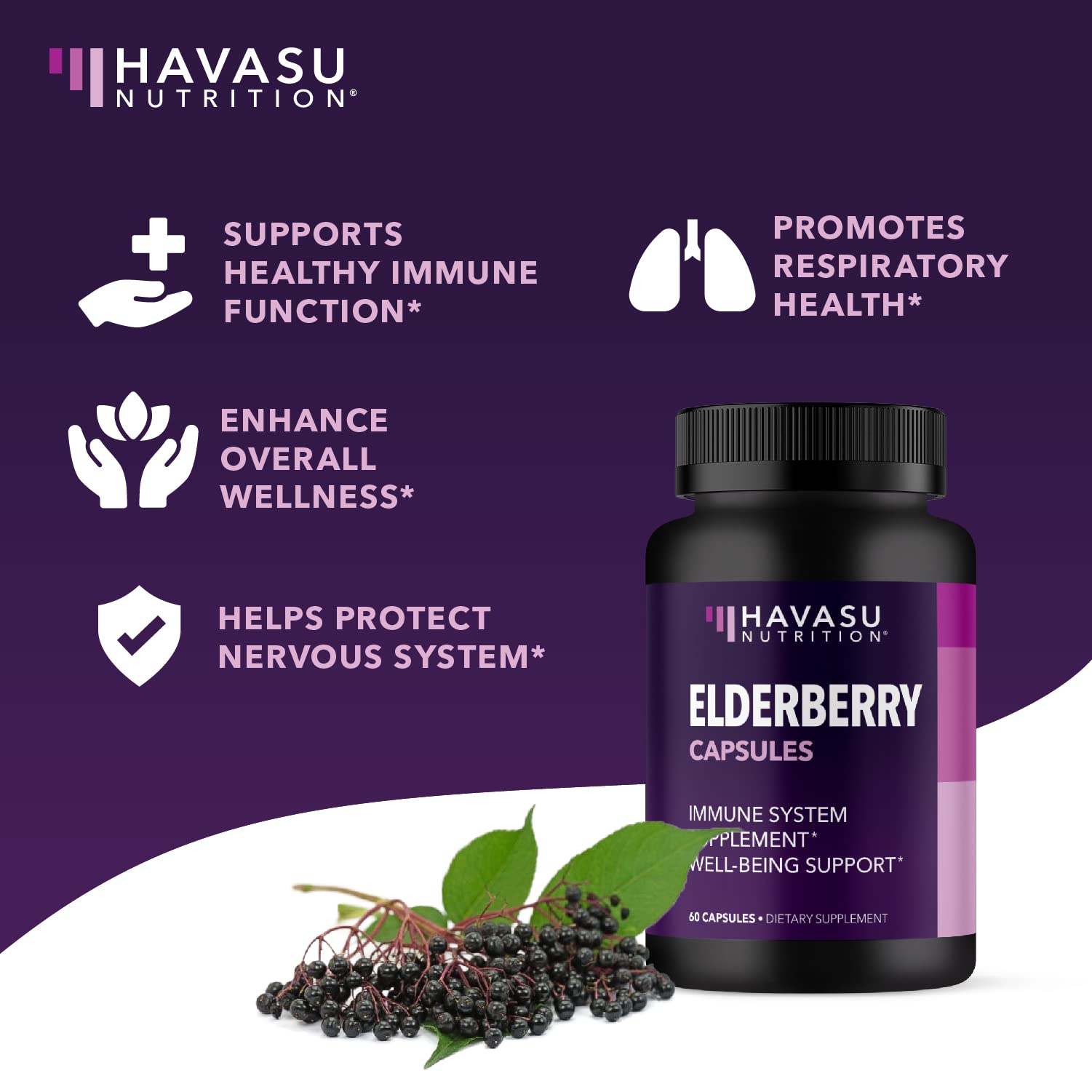 Foto 5 | Cápsulas De Saúco Havasu Nutrition  400 Mg  60 Unidades - Venta Internacional.