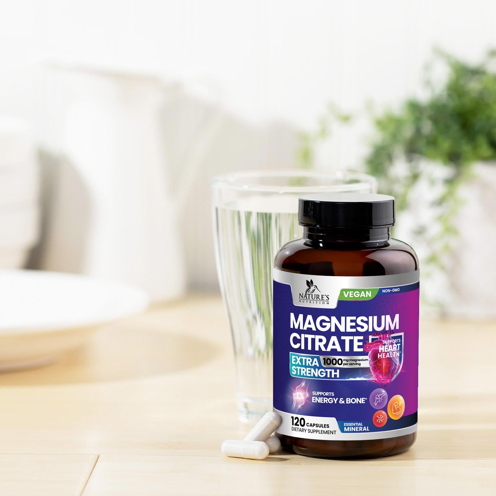 Foto 7 | Suplemento De Citrato De Magnesio Nature's Nutrition 1000 Mg 120 Cápsulas - Venta Internacional.