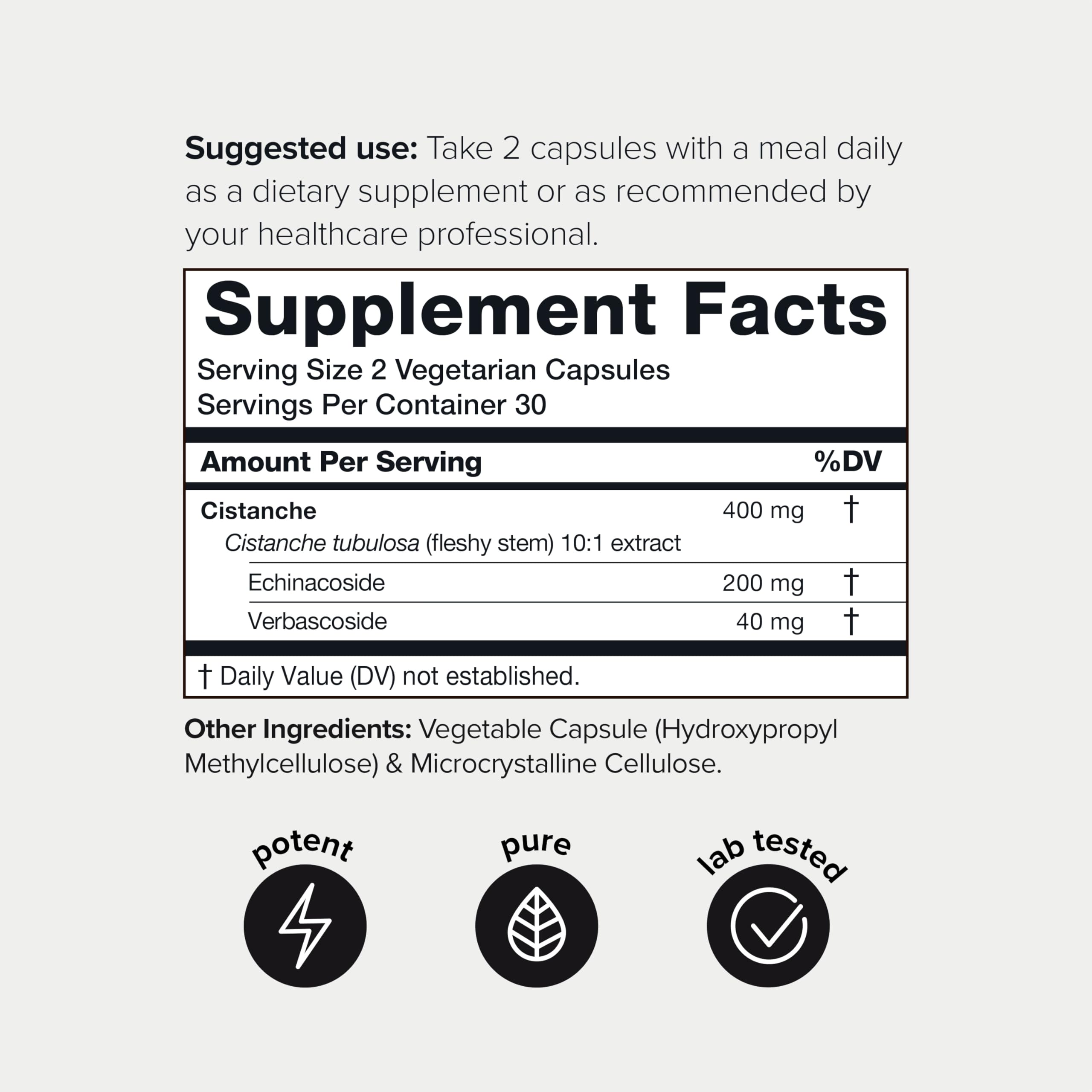 Foto 3 pulgar | Suplemento Toniiq Cistanche Tubulosa 4000 Mg Para Hombre 60 Cápsulas - Venta Internacional.