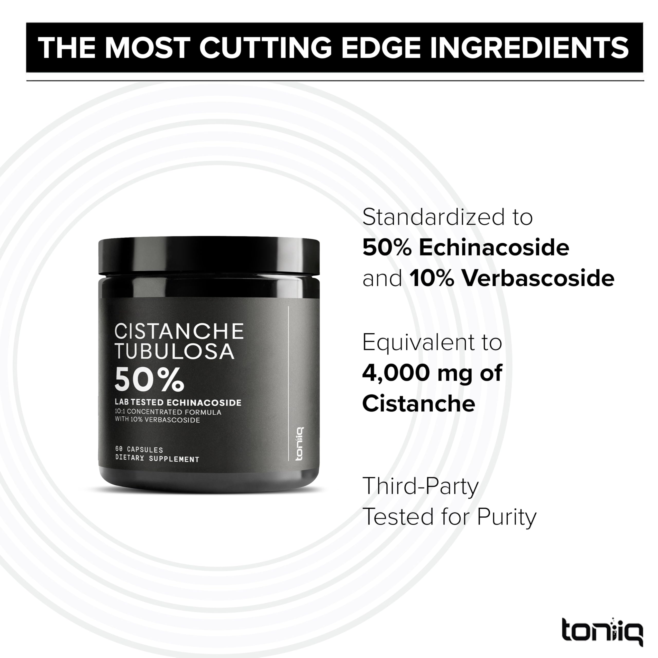 Foto 4 | Suplemento Toniiq Cistanche Tubulosa 4000 Mg Para Hombre 60 Cápsulas - Venta Internacional.