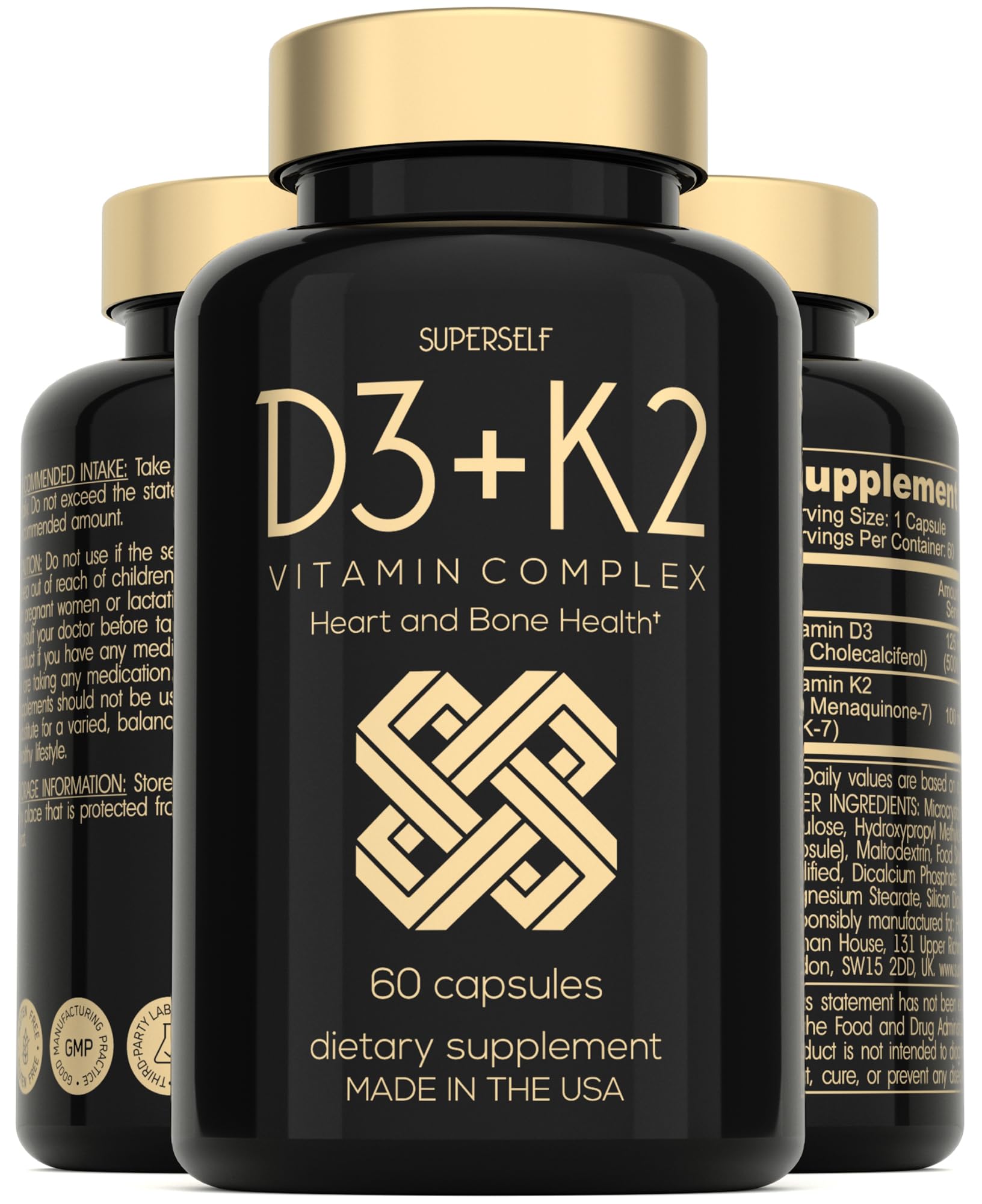 Foto 2 pulgar | Suplemento Superself De Vitamina D3 5000 Ui Más Vitamina K Mk7 100 Mcg - Venta Internacional.