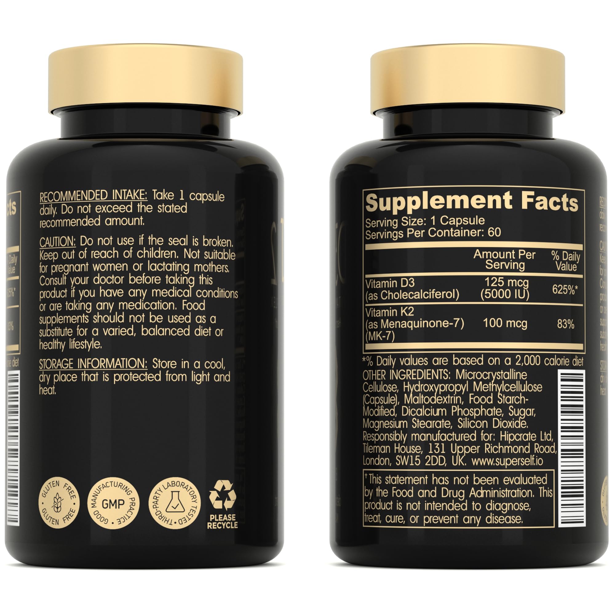 Foto 4 pulgar | Suplemento Superself De Vitamina D3 5000 Ui Más Vitamina K Mk7 100 Mcg - Venta Internacional.