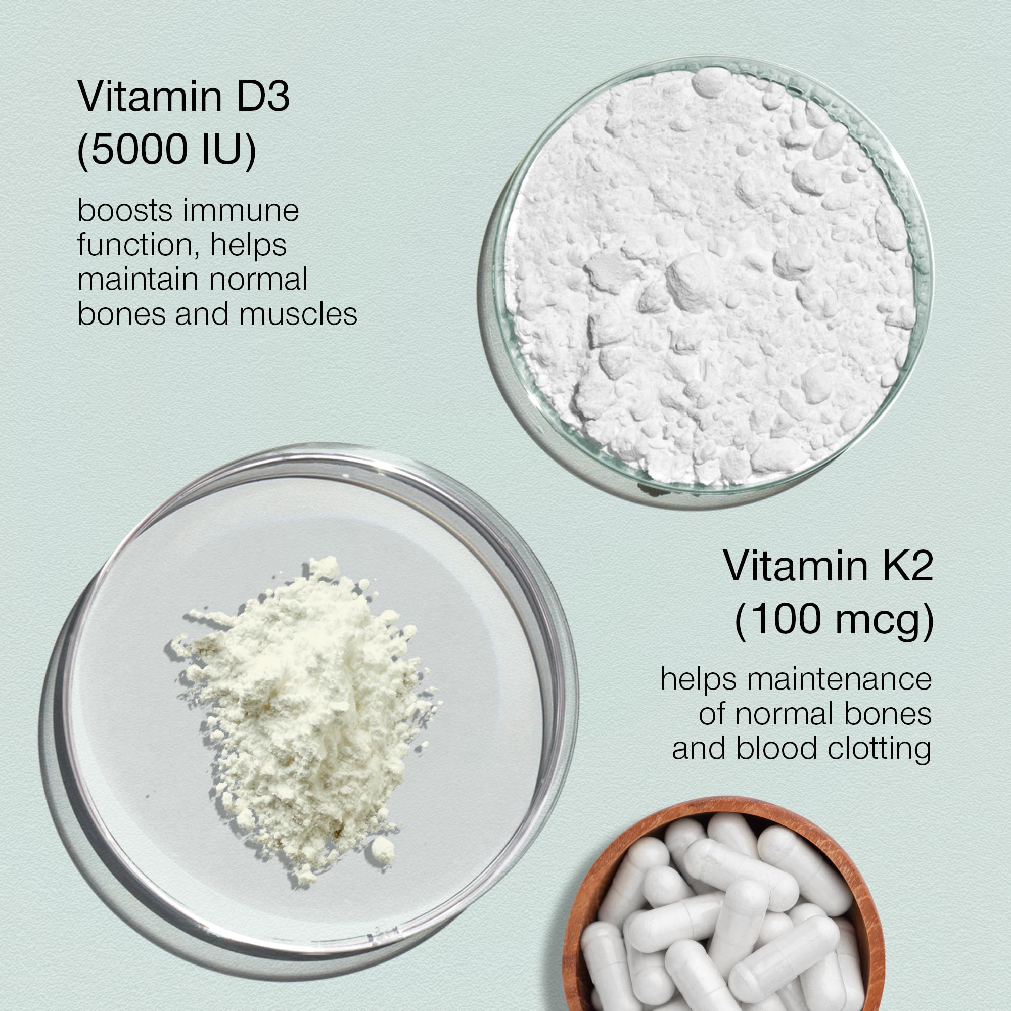 Foto 4 | Suplemento Superself De Vitamina D3 5000 Ui Más Vitamina K Mk7 100 Mcg - Venta Internacional.
