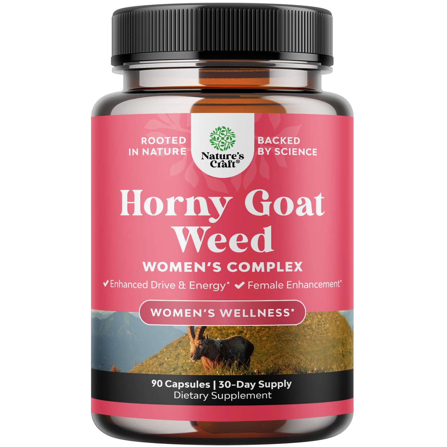 Foto 2 pulgar | Suplemento Natures Craft Horny Goat Weed Para Mujer  90 Cápsulas - Venta Internacional.