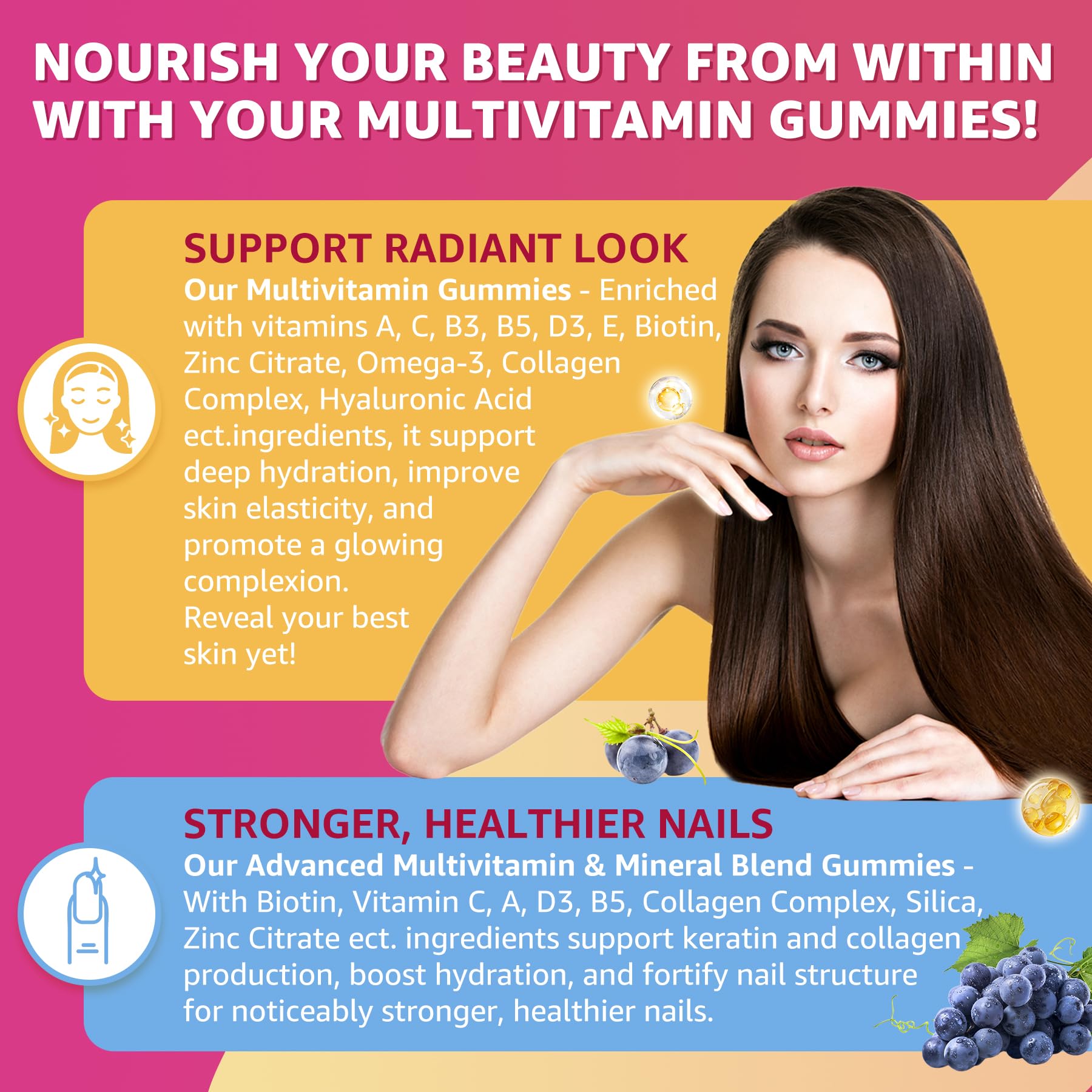 Foto 6 pulgar | Gominolas De Vitaminas Para El Cabello Nextdia Con Péptidos De Colágeno Y Biotina - Venta Internacional.