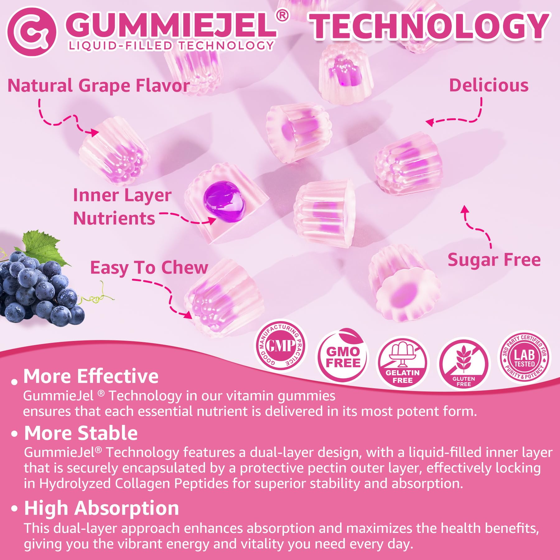 Foto 8 pulgar | Gominolas De Vitaminas Para El Cabello Nextdia Con Péptidos De Colágeno Y Biotina - Venta Internacional.