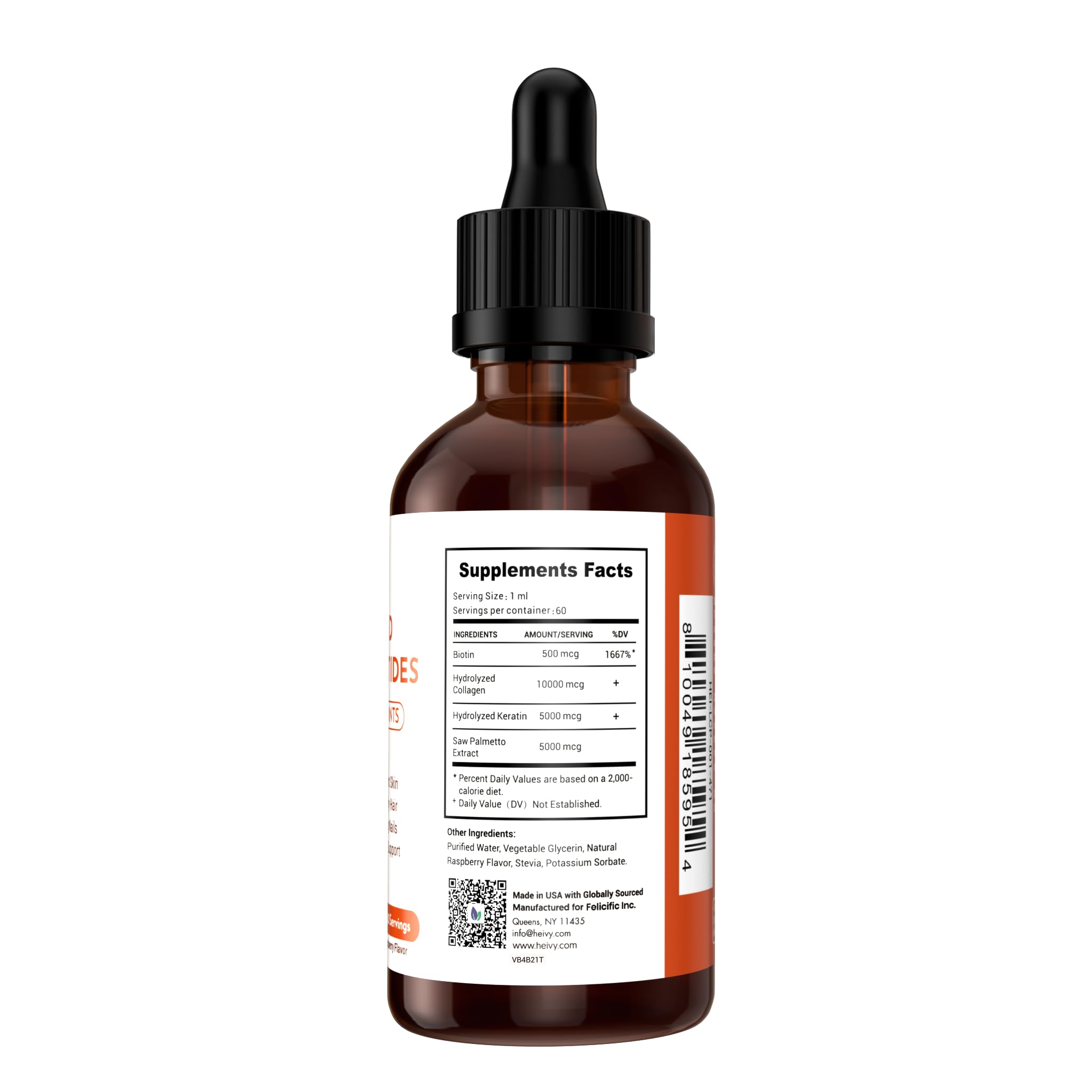 Foto 8 pulgar | Suplemento De Colágeno Líquido Heivy Para Mujeres De 60 Ml Con Biotina - Venta Internacional.