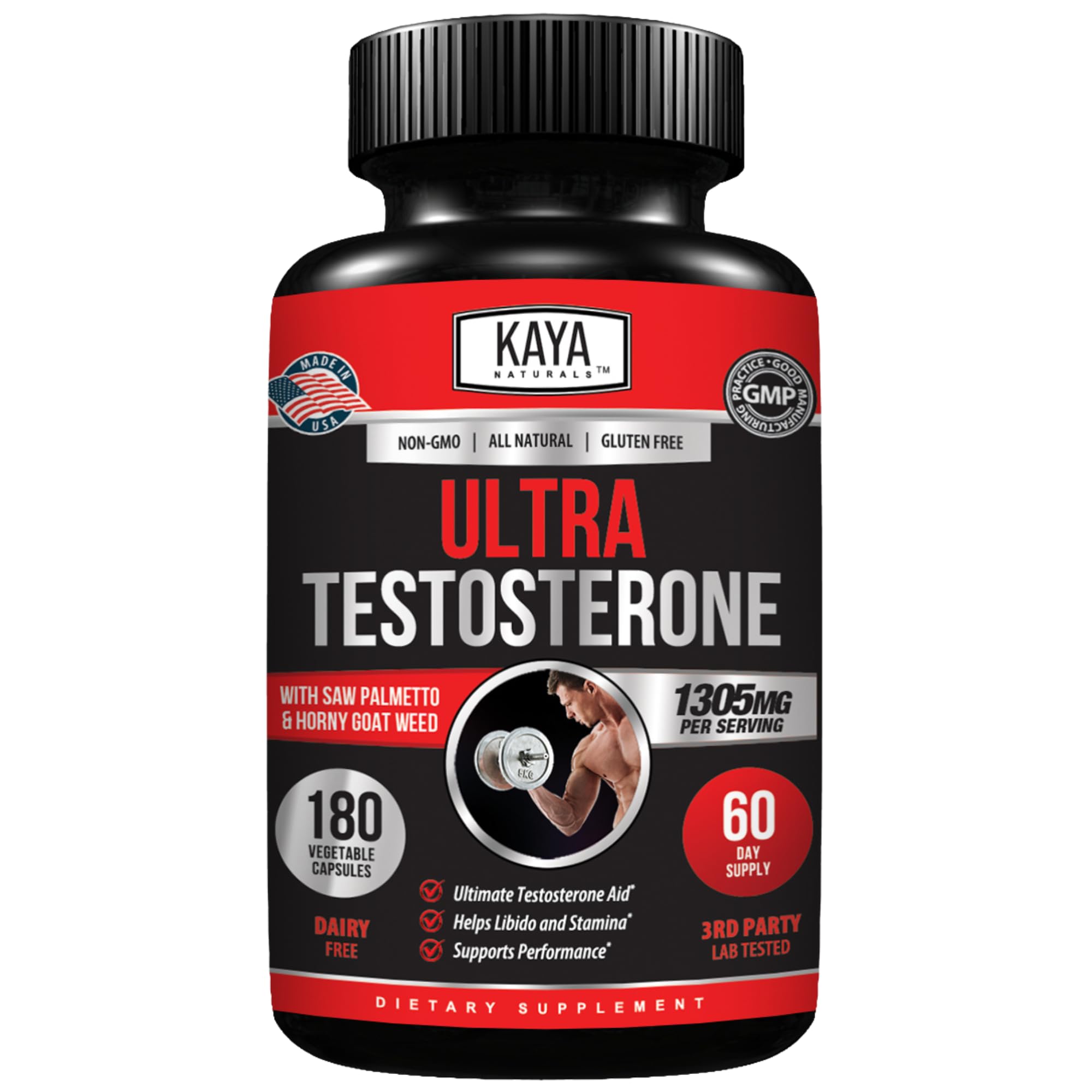Foto 2 pulgar | Suplemento Kaya Naturals Ultratest - T Booster Para Hombre  180 Cápsulas - Venta Internacional.