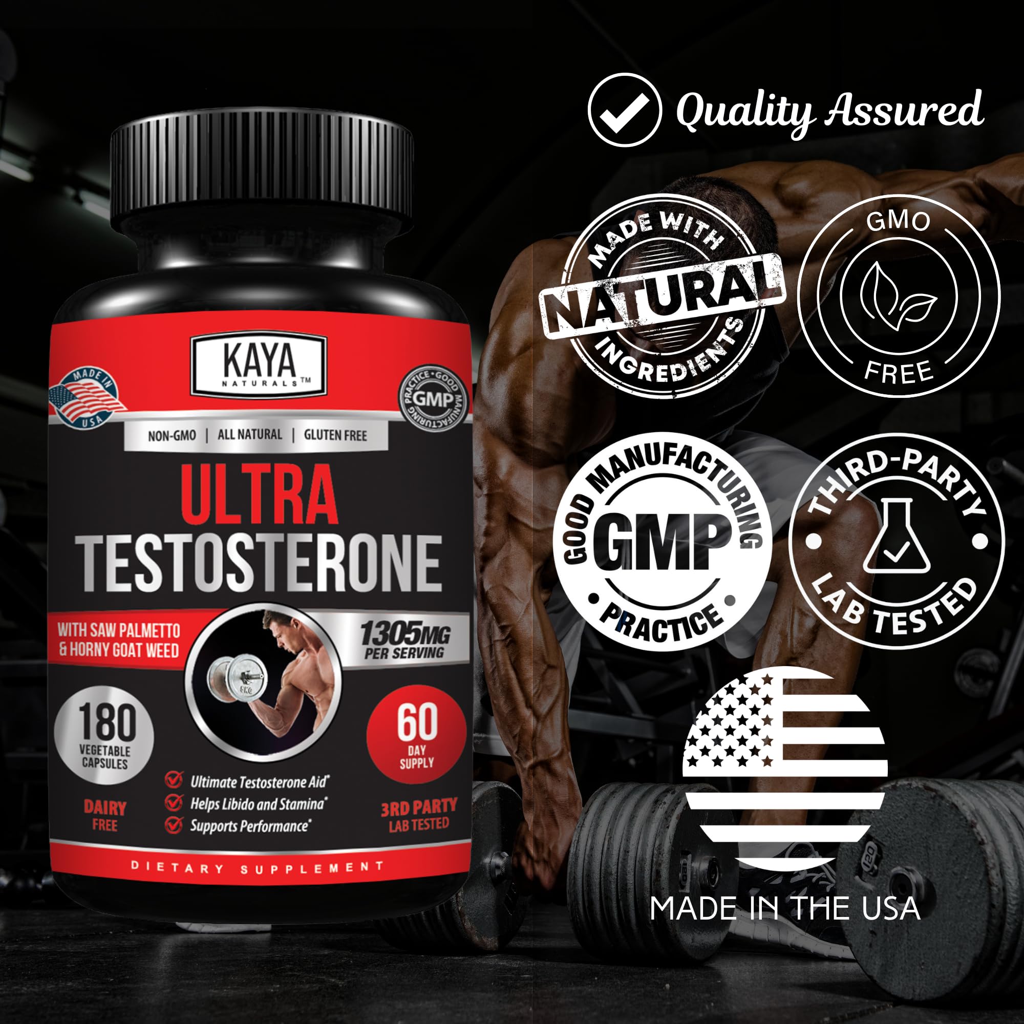 Foto 5 pulgar | Suplemento Kaya Naturals Ultratest - T Booster Para Hombre  180 Cápsulas - Venta Internacional.