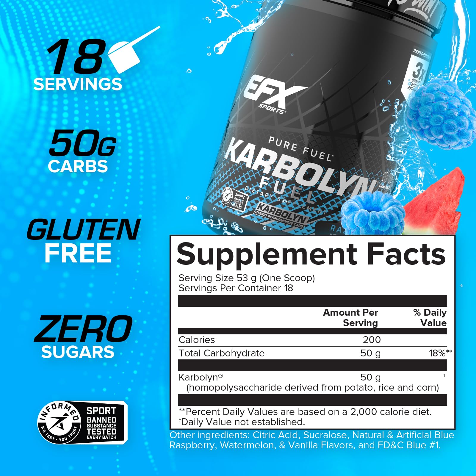 Foto 4 pulgar | Carbohidratos En Polvo Efx Sports Karbolyn Fuel 18 Porciones - Venta Internacional.