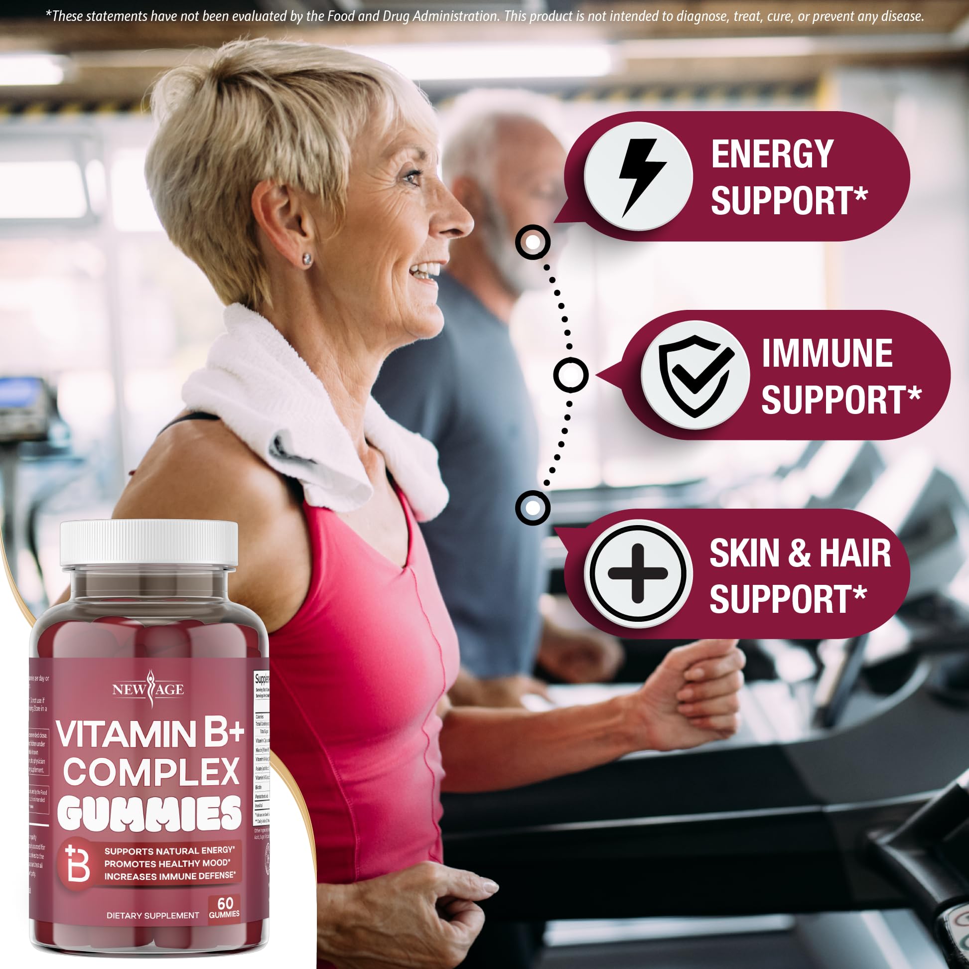 Foto 4 pulgar | Gomitas Con Complejo De Vitamina B New Age B3  B6 Y B12 Con Biotina 180 - Venta Internacional.