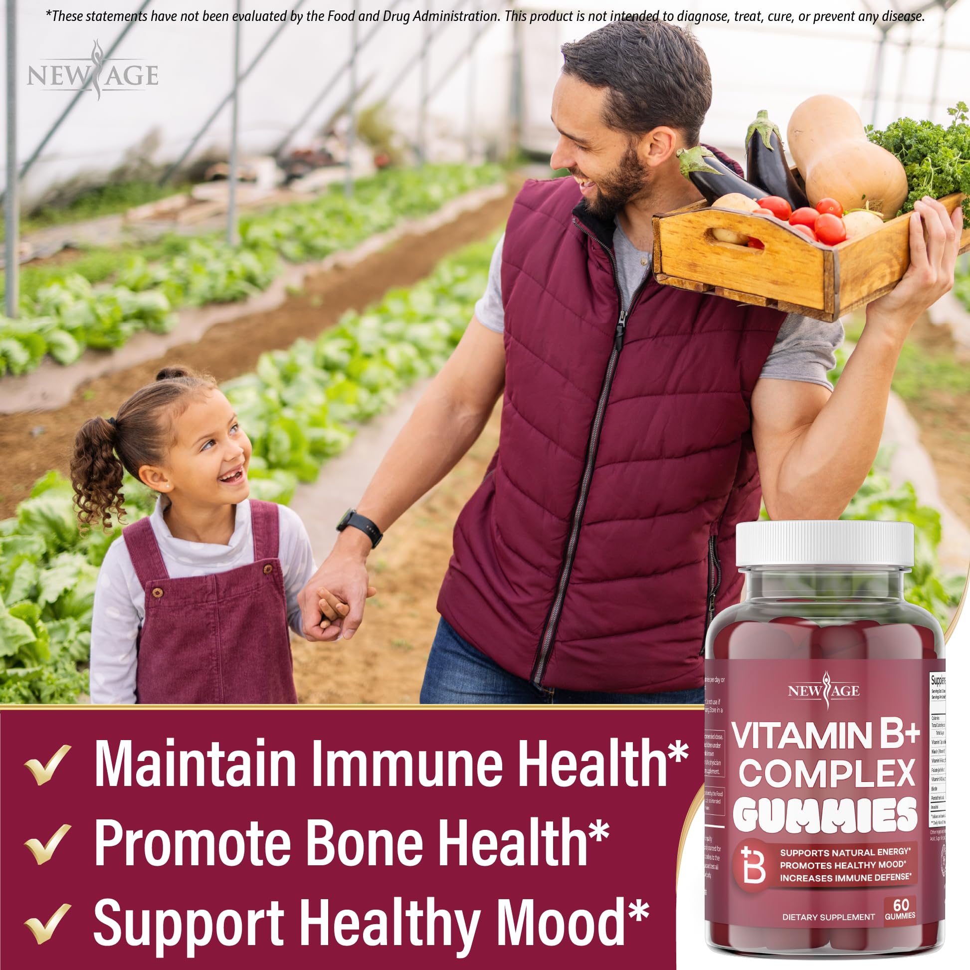 Foto 5 pulgar | Gomitas Con Complejo De Vitamina B New Age B3  B6 Y B12 Con Biotina 180 - Venta Internacional.