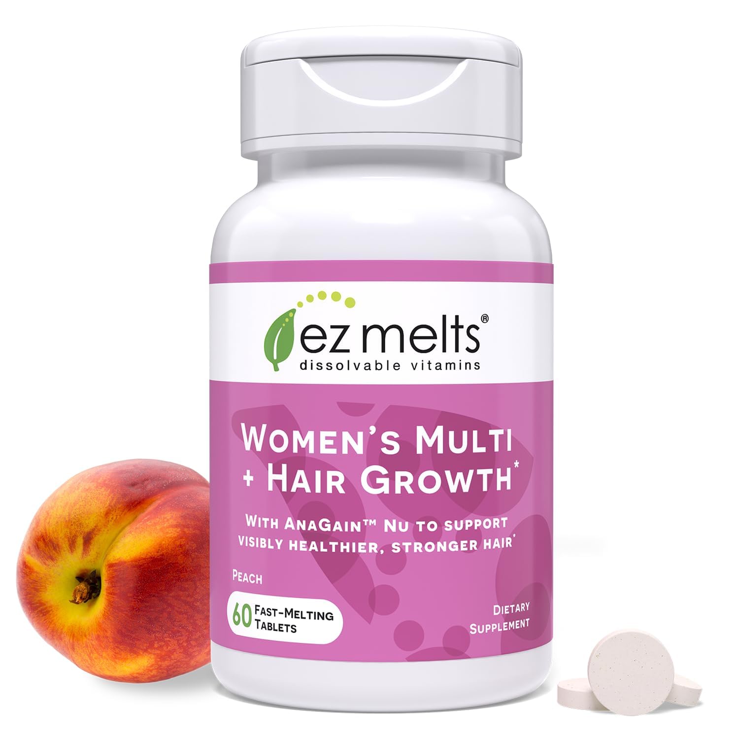 Foto 2 pulgar | Suplemento Multivitamínico Soluble Para Mujeres Ez Melts Para El Crecimiento Del Cabello - Venta Internacional.