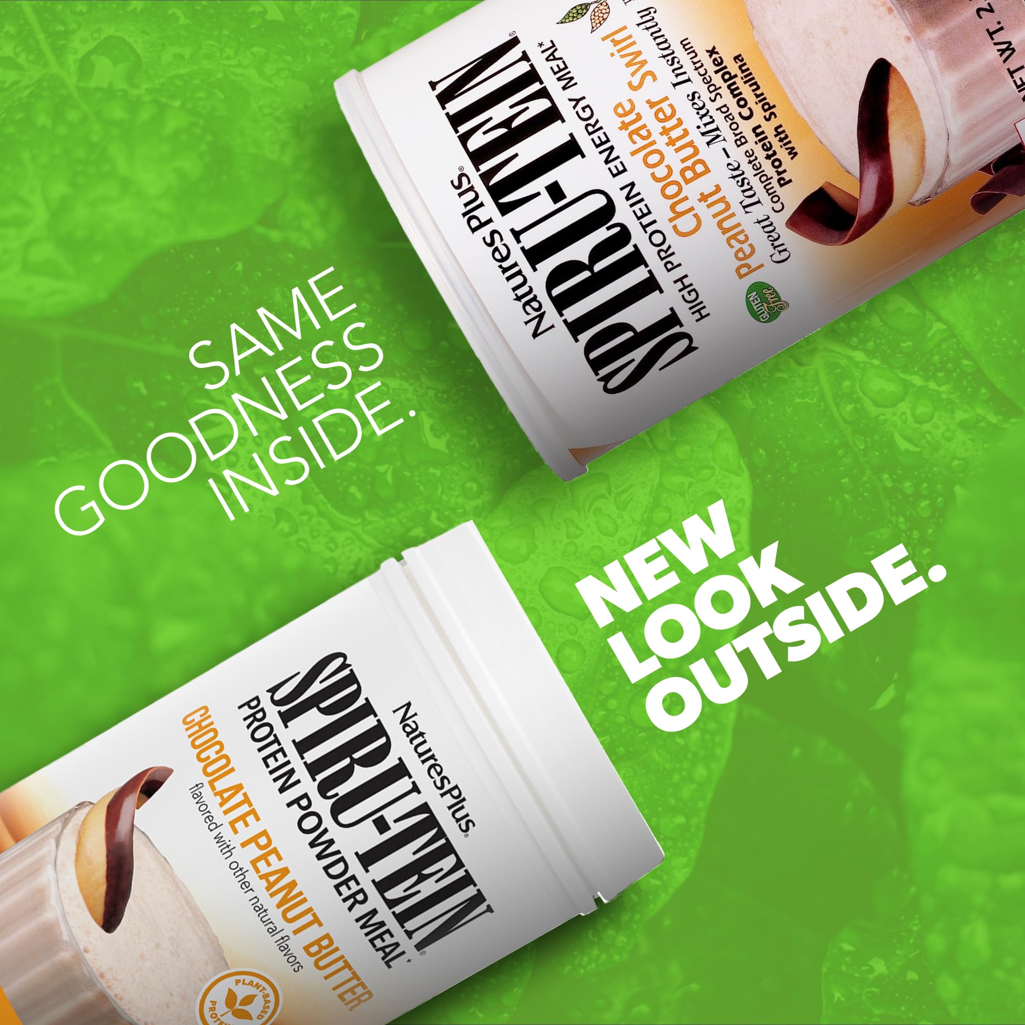 Foto 3 pulgar | Crema De Cacahuete Con Chocolate Spiru-tein De Natures Plus De Base Vegetal En Polvo  1 04 Kg X 2 - Venta Internacional.
