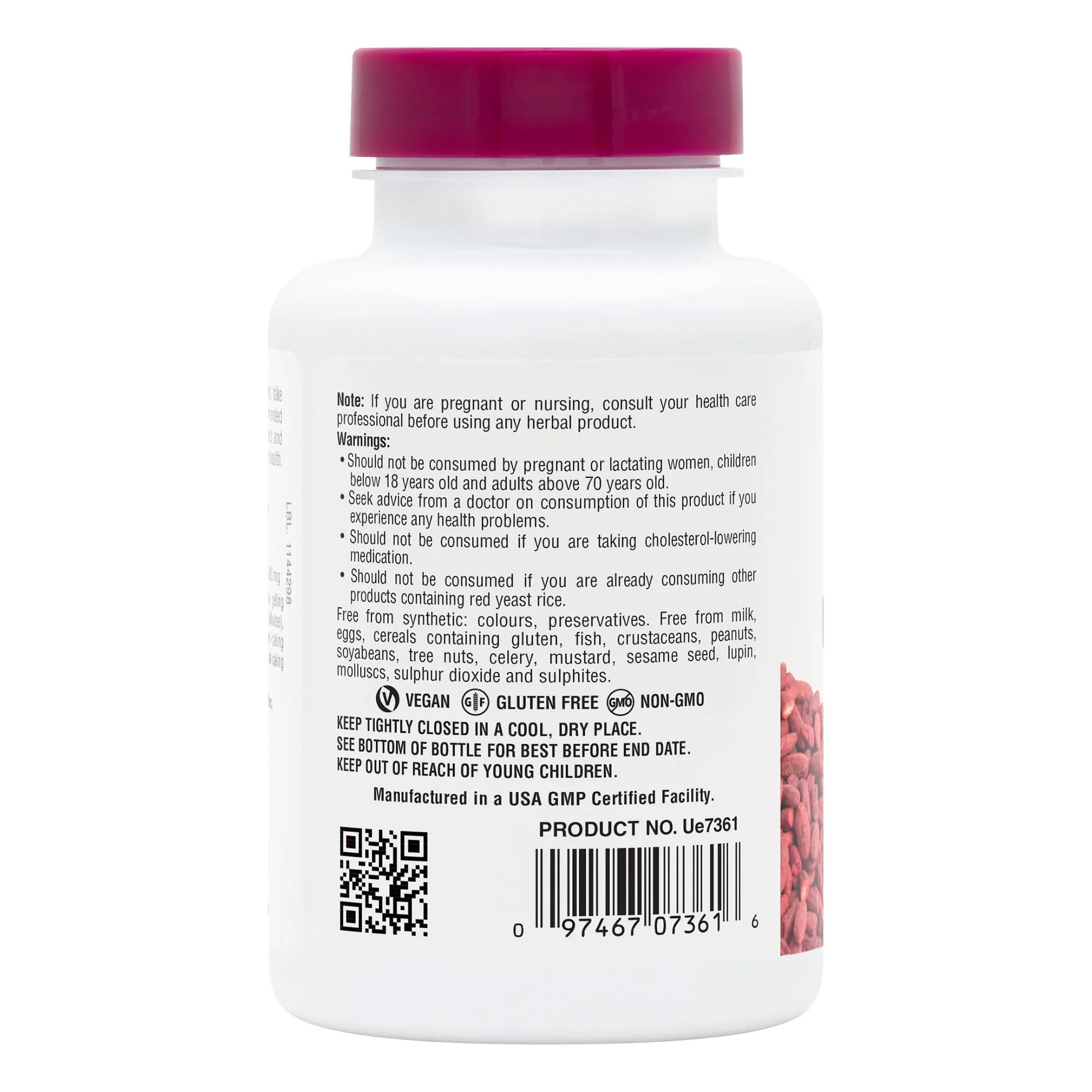 Foto 4 pulgar | Suplemento Naturesplus Herbal Actives De Levadura Roja De Arroz 600 Mg X120 - Venta Internacional.