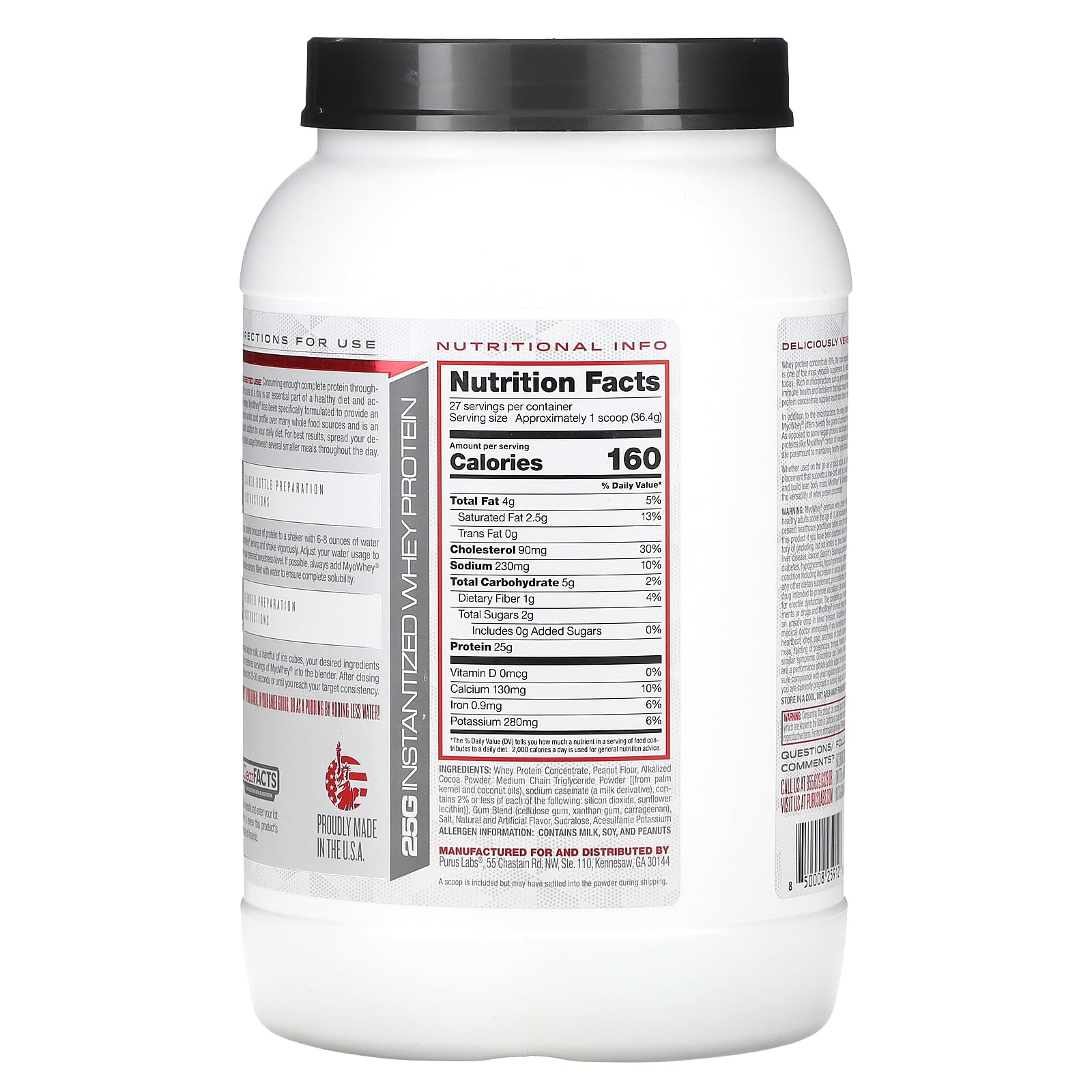 Foto 3 pulgar | Proteína De Suero Purus Labs Myowhey Premium 25 G 25 Porciones - Venta Internacional.