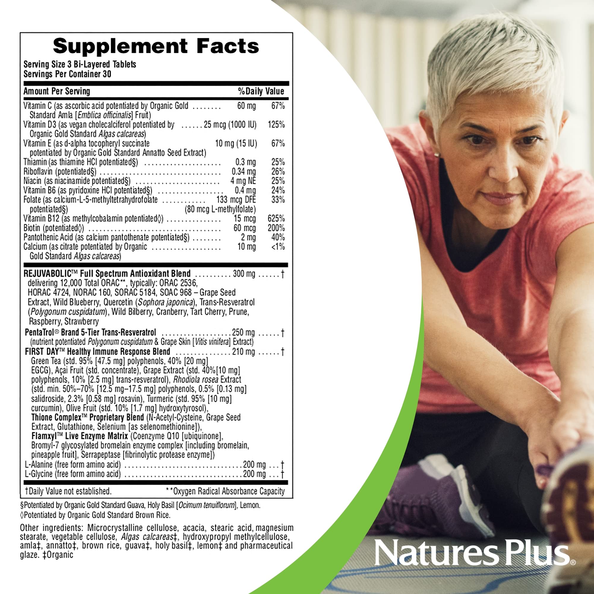 Foto 5 pulgar | Suplemento Naturesplus Ageloss Rejuvabolic 90 Comprimidos - Venta Internacional.