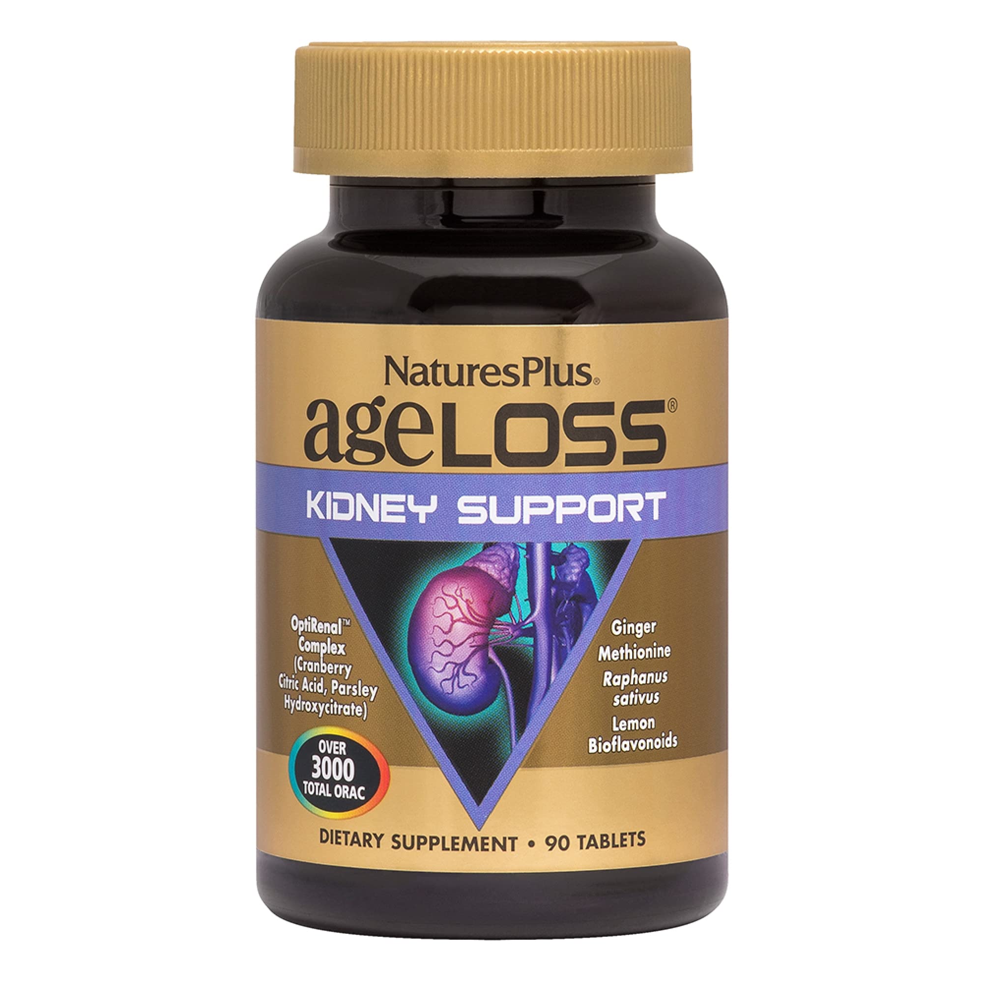 Foto 2 pulgar | Suplemento Naturesplus Ageloss Kidney Support 90 Comprimidos - Venta Internacional.