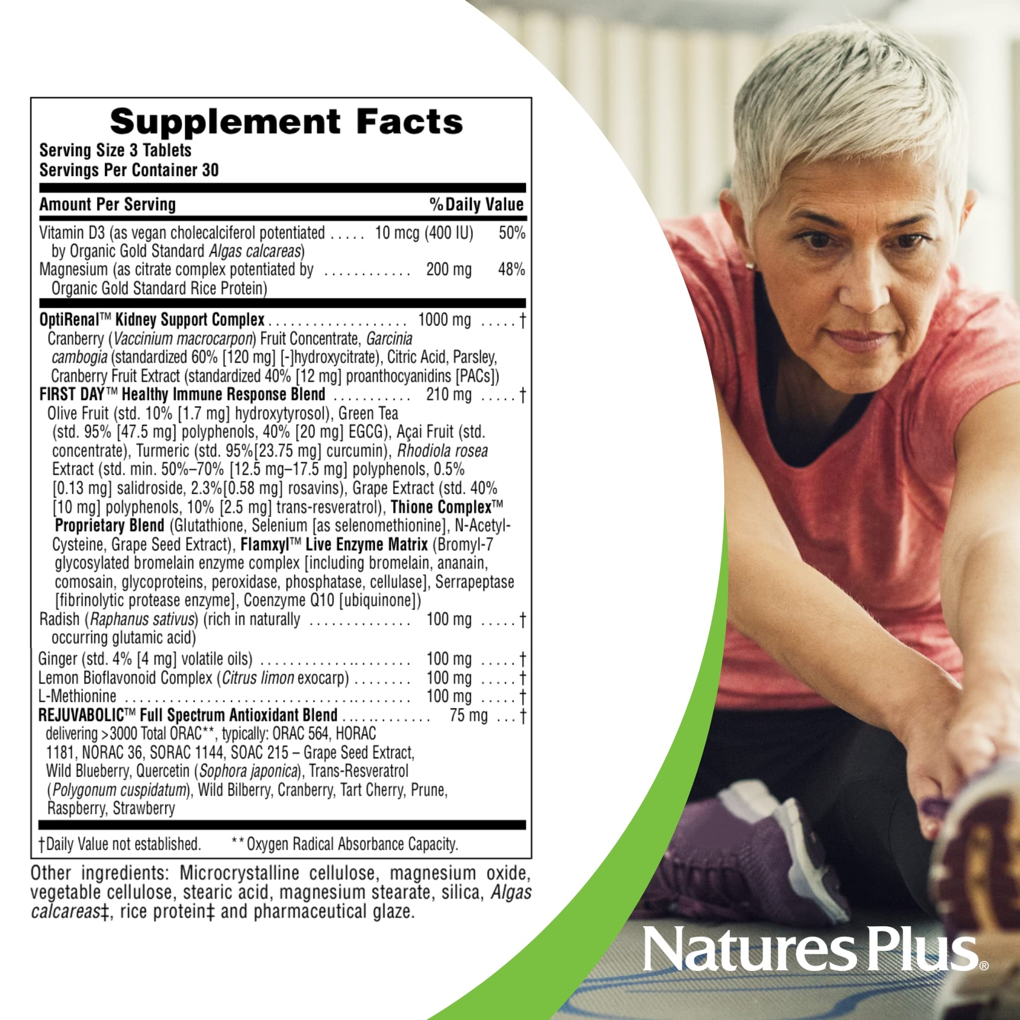 Foto 5 pulgar | Suplemento Naturesplus Ageloss Kidney Support 90 Comprimidos - Venta Internacional.