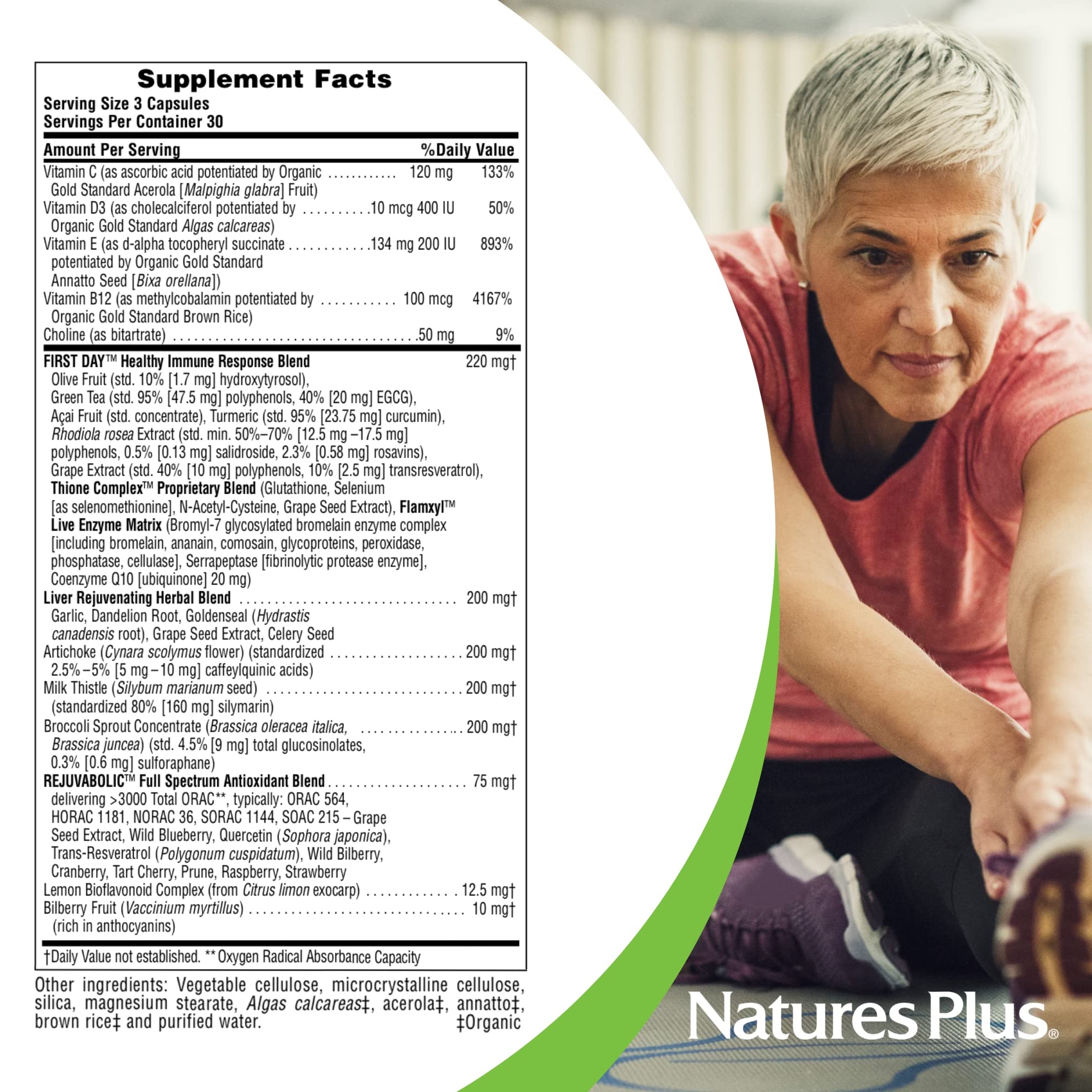 Foto 4 | Suplemento Natures Plus Ageloss Liver Support 90 Cápsulas - Venta Internacional.