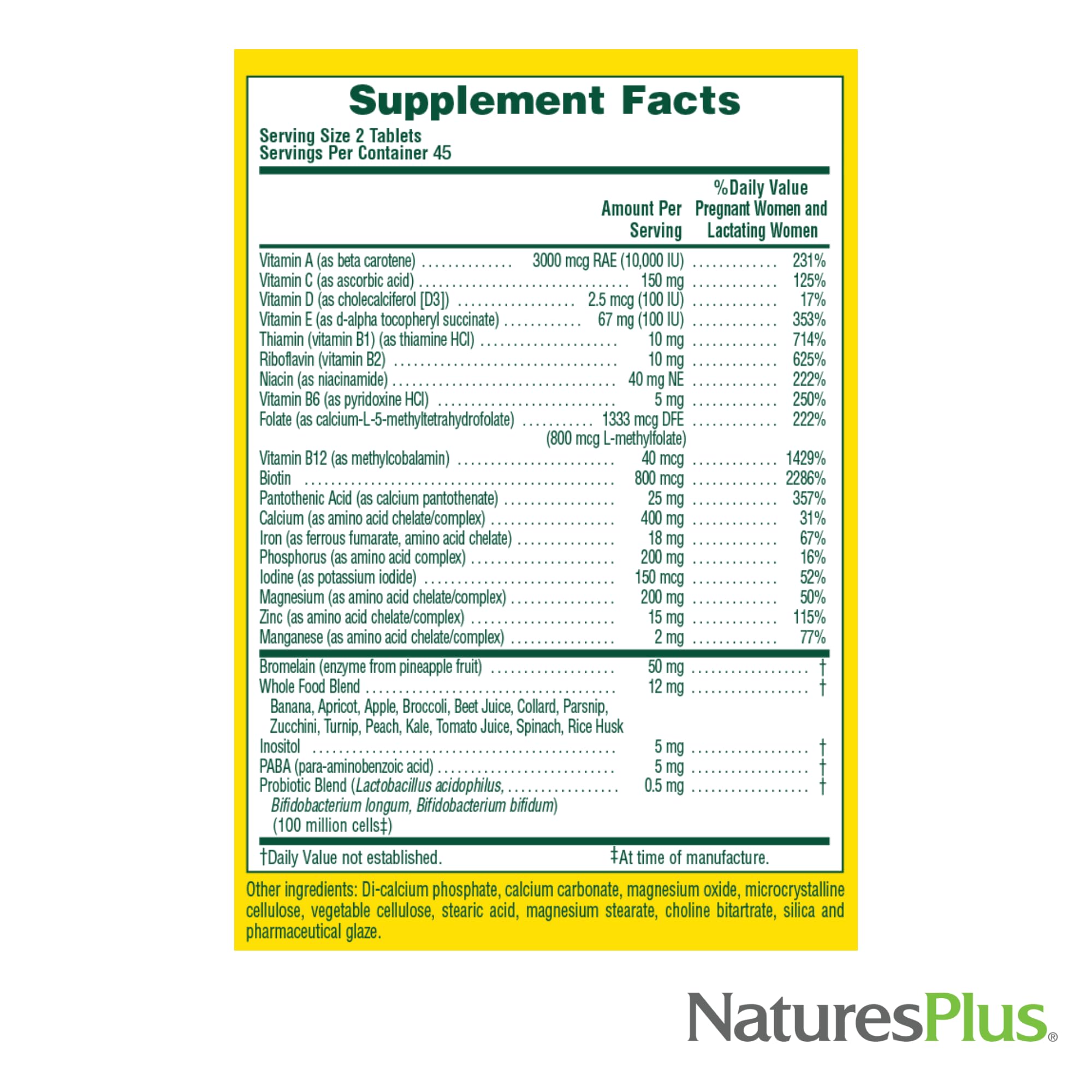 Foto 6 pulgar | Vitamina Prenatal Natures Plus Source Of Life  90 Comprimidos - Venta Internacional.