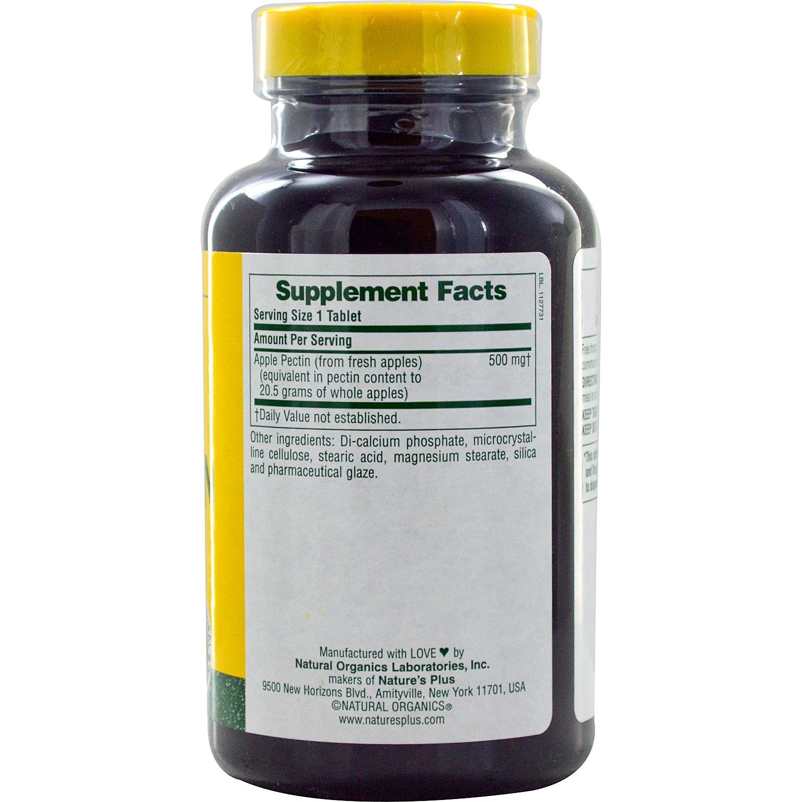 Foto 3 pulgar | Suplemento Naturesplus De Pectina De Manzana 500 Mg 180 Comprimidos - Venta Internacional.