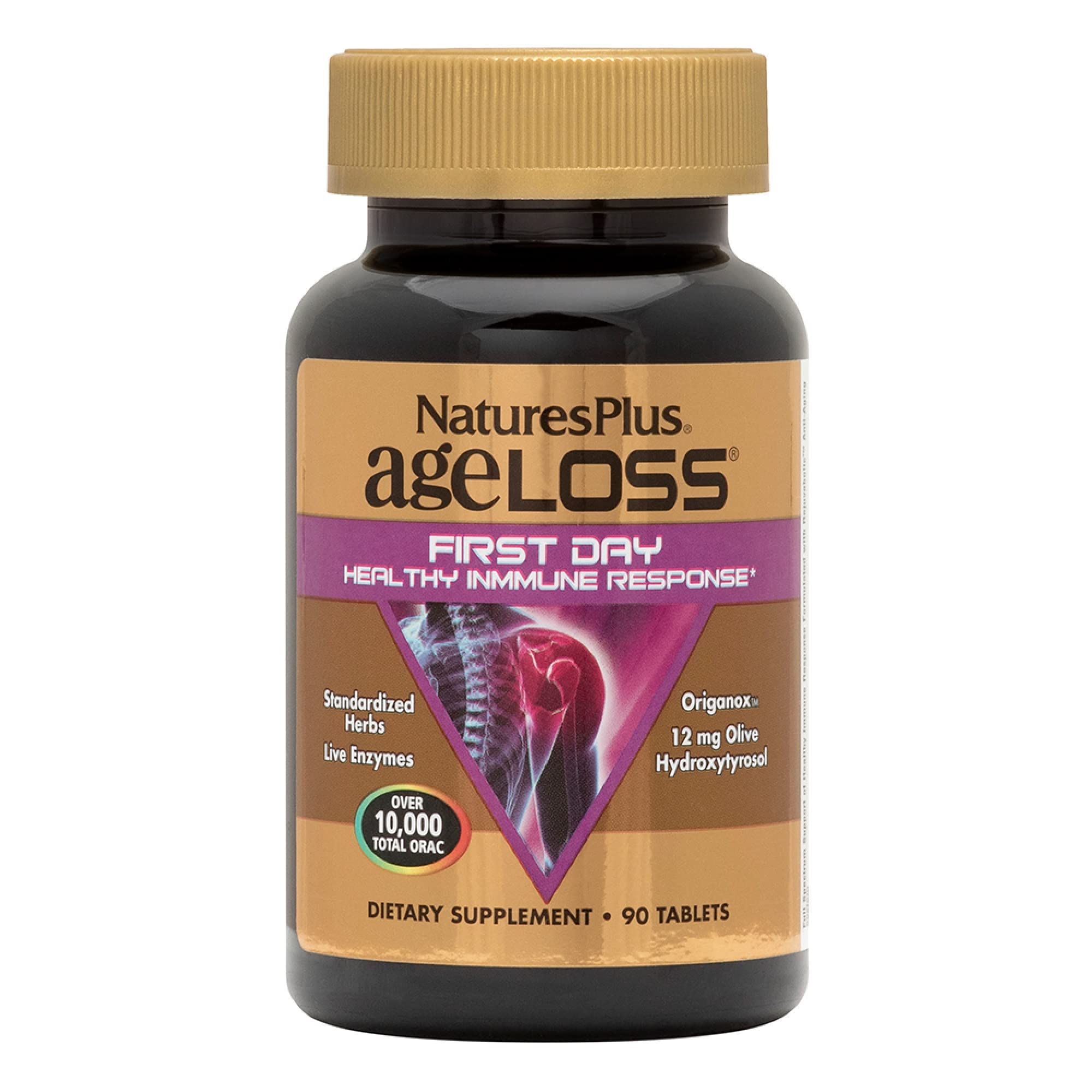 Foto 2 pulgar | Suplemento Naturesplus Ageloss First Day Healthy Immune 90 Comprimidos - Venta Internacional.