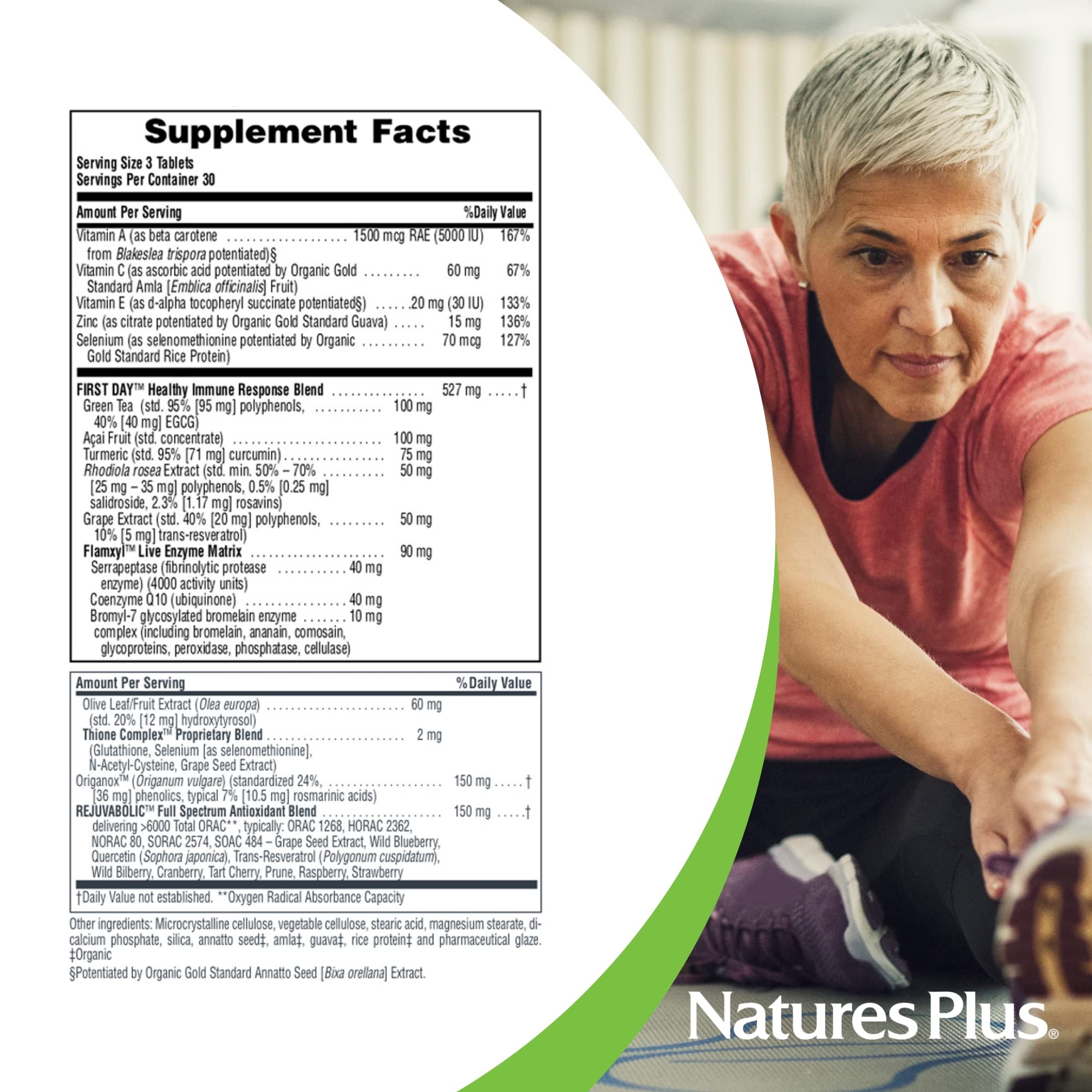 Foto 5 pulgar | Suplemento Naturesplus Ageloss First Day Healthy Immune 90 Comprimidos - Venta Internacional.