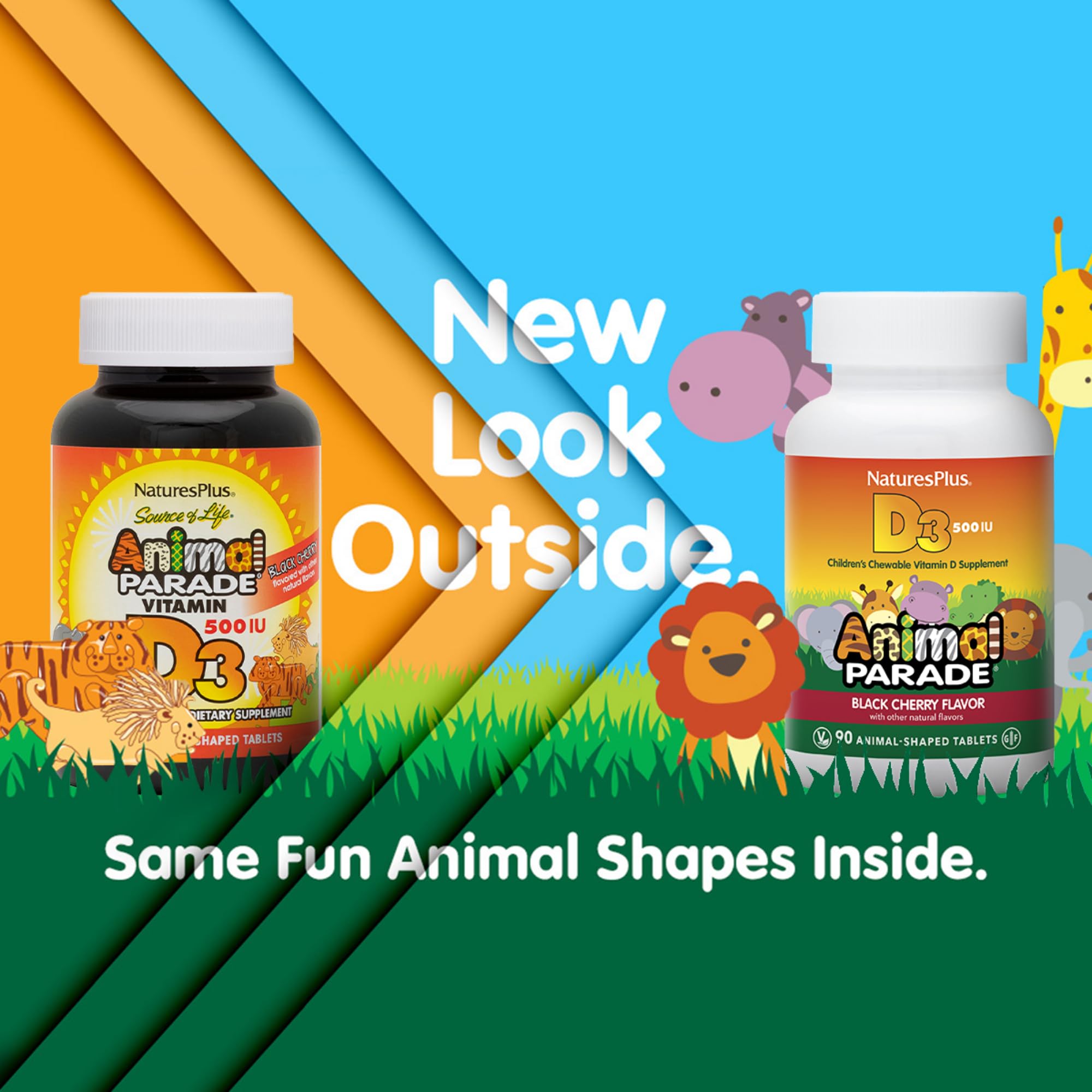 Foto 2 | Tabletas Masticables De Vitamina D3 Naturesplus Animal Parade 90x2 - Venta Internacional.