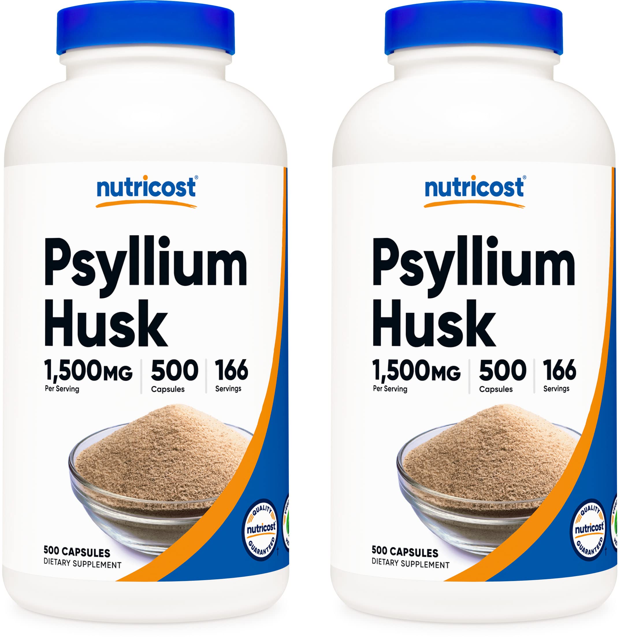 Foto 2 pulgar | Suplemento Nutricost Psyllium Husk 1500 Mg 500 Cápsulas X2 - Venta Internacional.