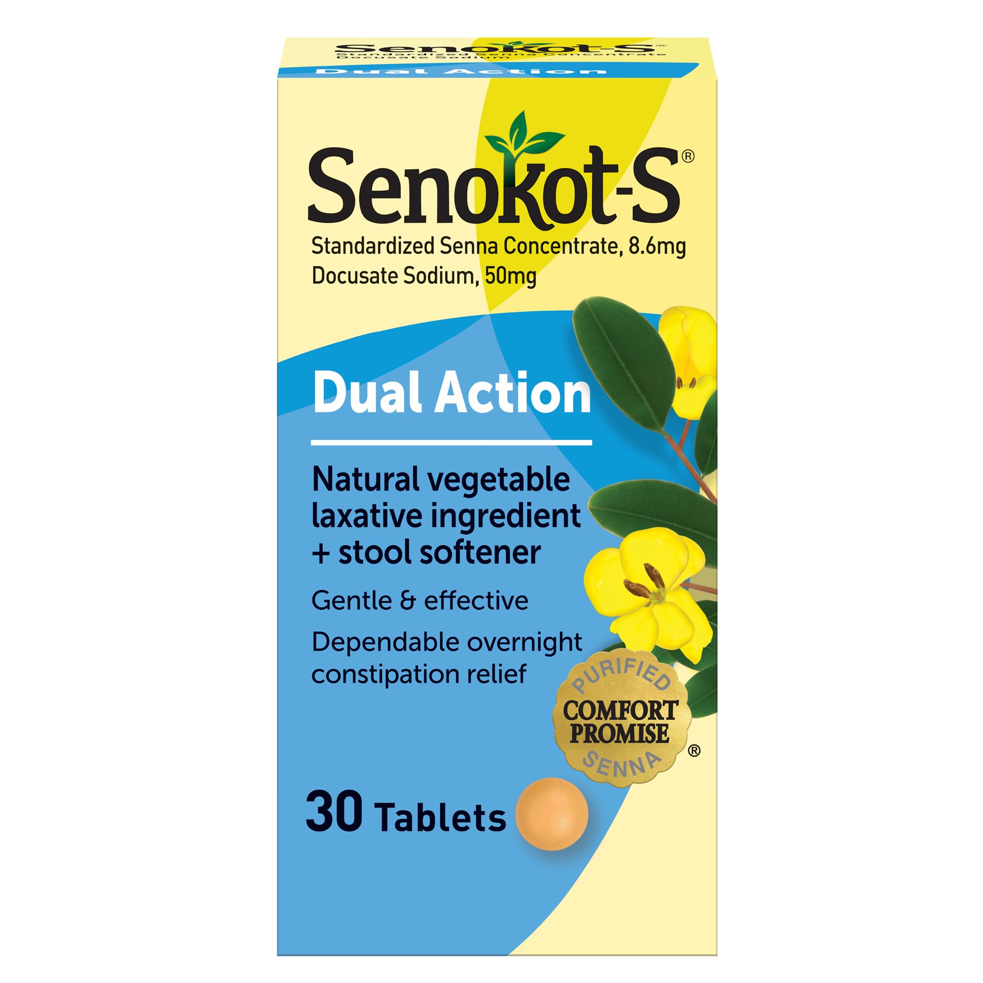 Foto 1 | Tablets Senokot S Laxante Vegetal Natural De Doble Acción 30 - Venta Internacional.