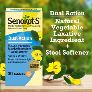 Foto 5 | Tablets Senokot S Laxante Vegetal Natural De Doble Acción 30 - Venta Internacional.