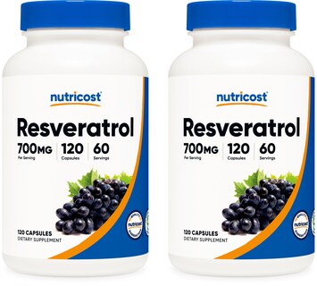 Foto 1 | Suplemento Nutricost Resveratrol 700 Mg 120 Cápsulas Vegetales - Venta Internacional.