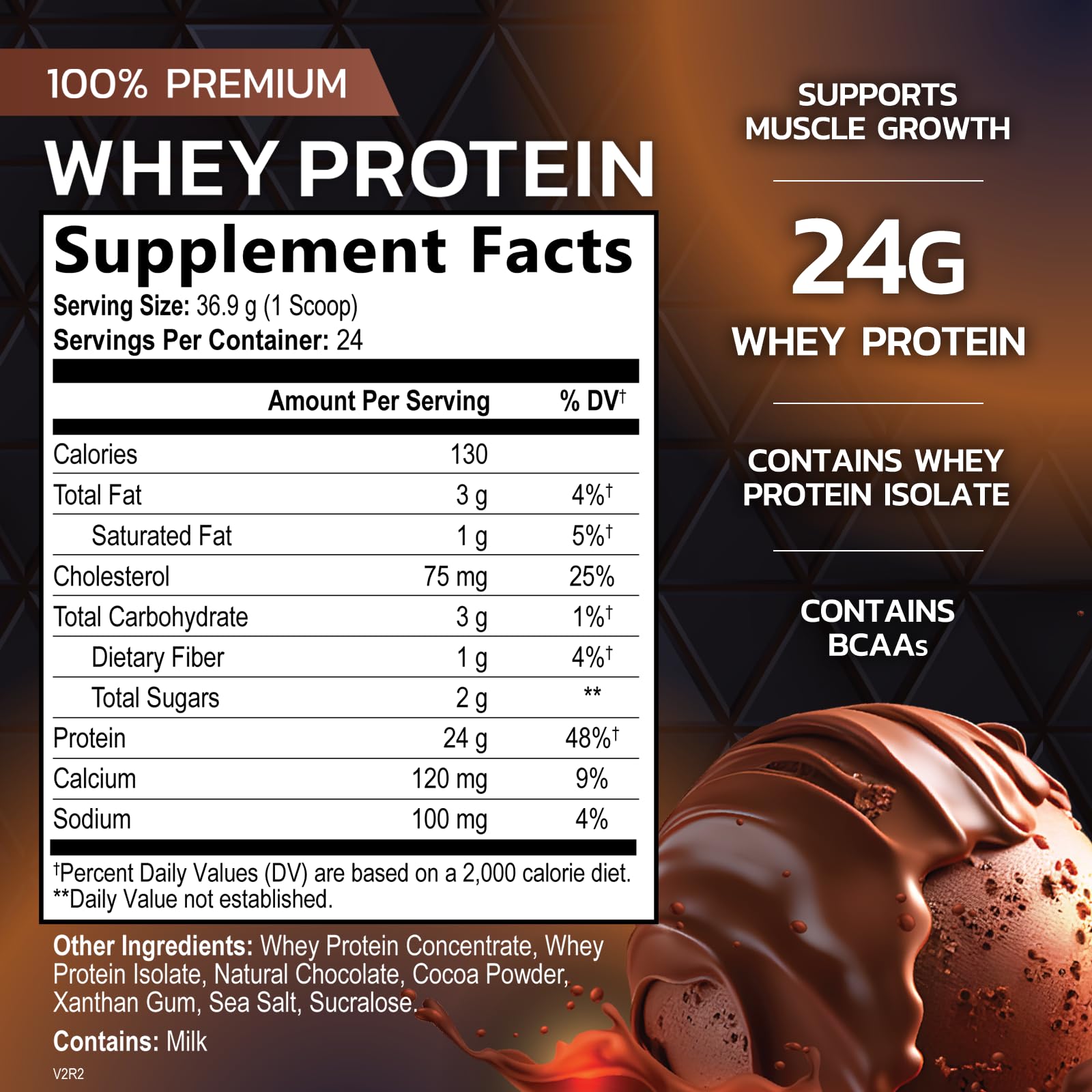 Foto 3 pulgar | Proteína De Suero En Polvo Nature's Peak  24 G  Chocolate Doble Rico - Venta Internacional.