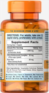 Foto 2 | Suplemento Puritan's Pride De Vitamina C 1000 Mg 100 Comprimidos - Venta Internacional.