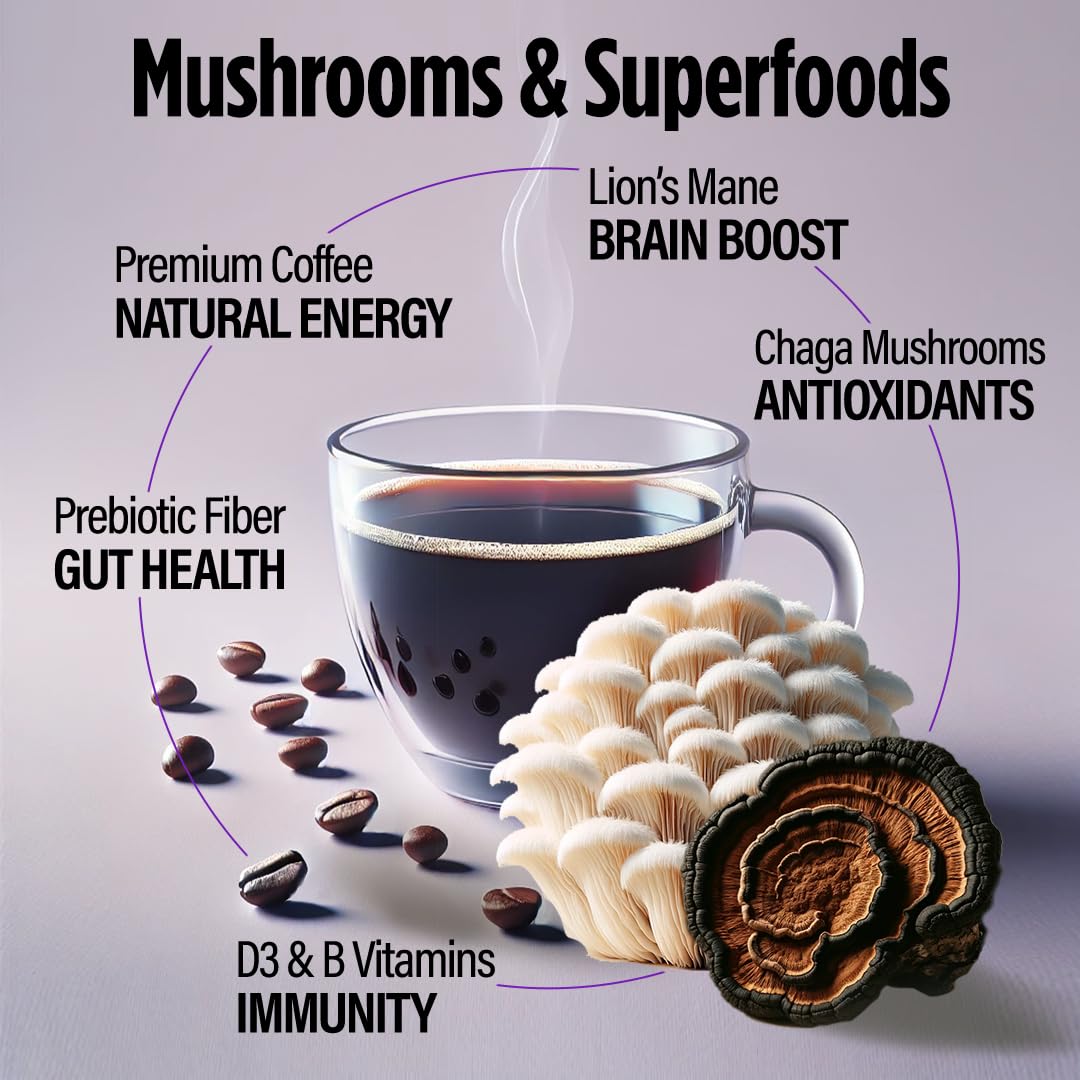 Foto 3 | Café Instantáneo Vitacup Focus Mushroom  60 Porciones  2 Bolsas - Venta Internacional.