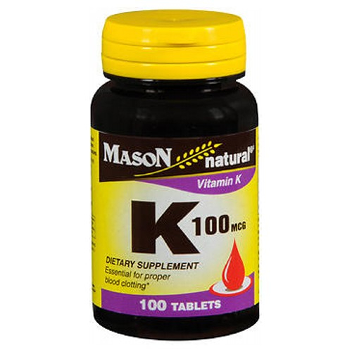 Foto 2 pulgar | Venta Internacional - Suplemento Mason Vitamina K 100 Comprimidos 2 Piezas