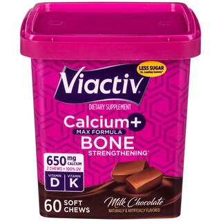 Foto 1 | Suplemento Viactiv Calcio+vitamina D3 Para Chocolate Con Leche, 60 Unidades Para Masticar - Venta Internacional.