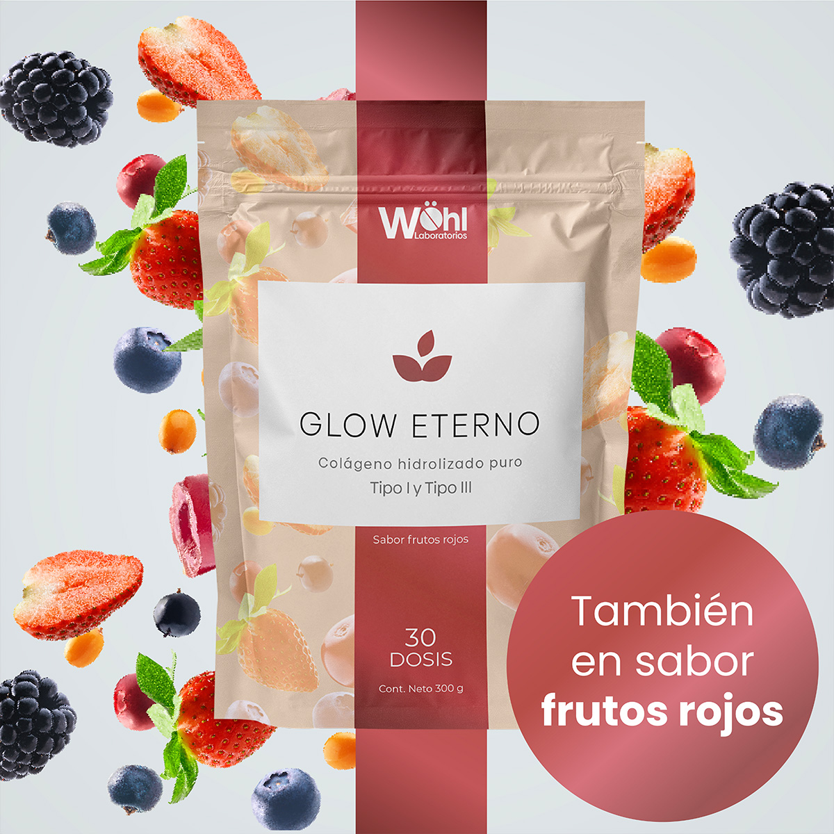 Foto 6 pulgar | Colágeno Hidrolizado Glow Eterno Laboratorios Wöhl 300 g